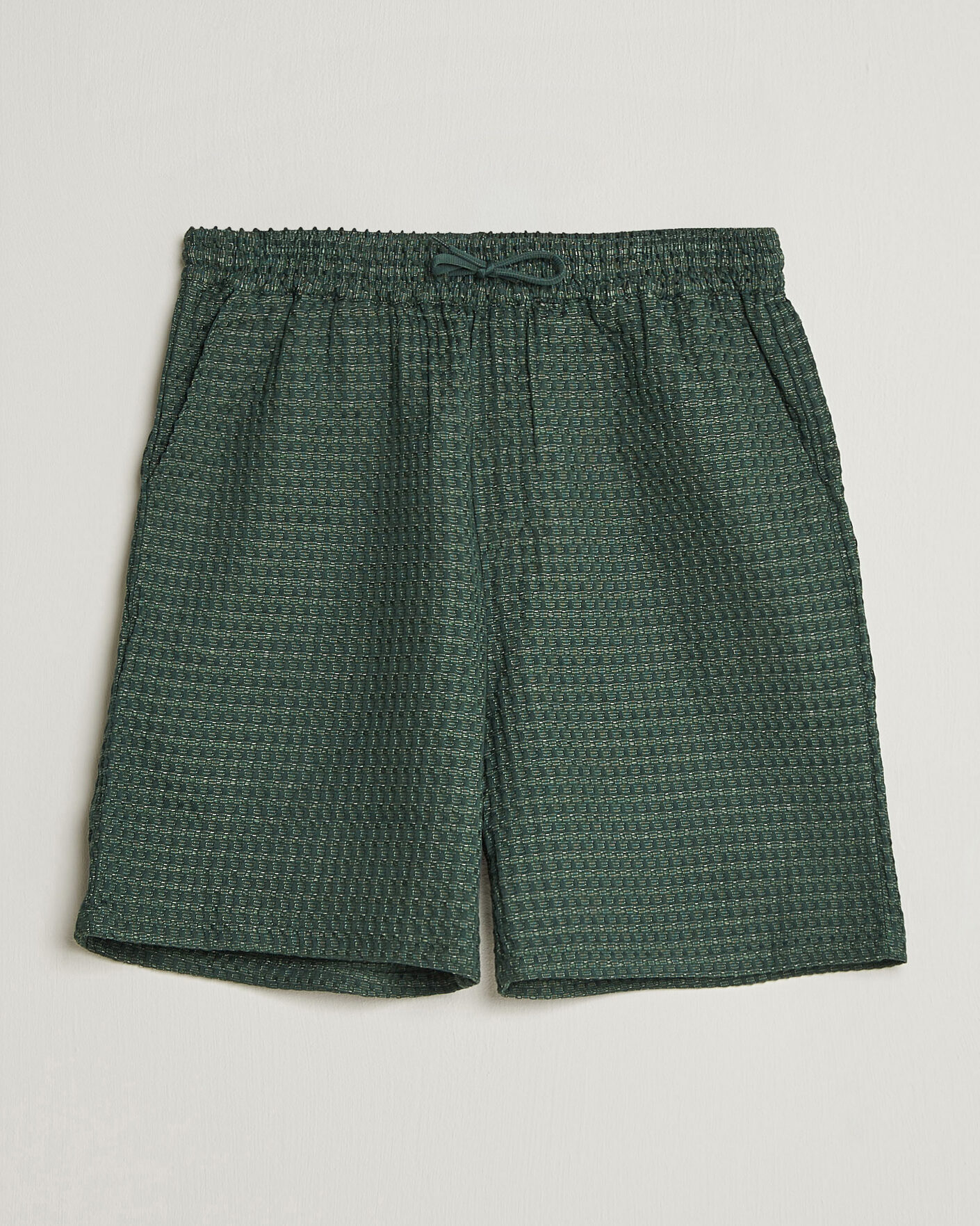 Herr | Shorts | LES DEUX | Check Seersucker Casual Shorts Pine Green
