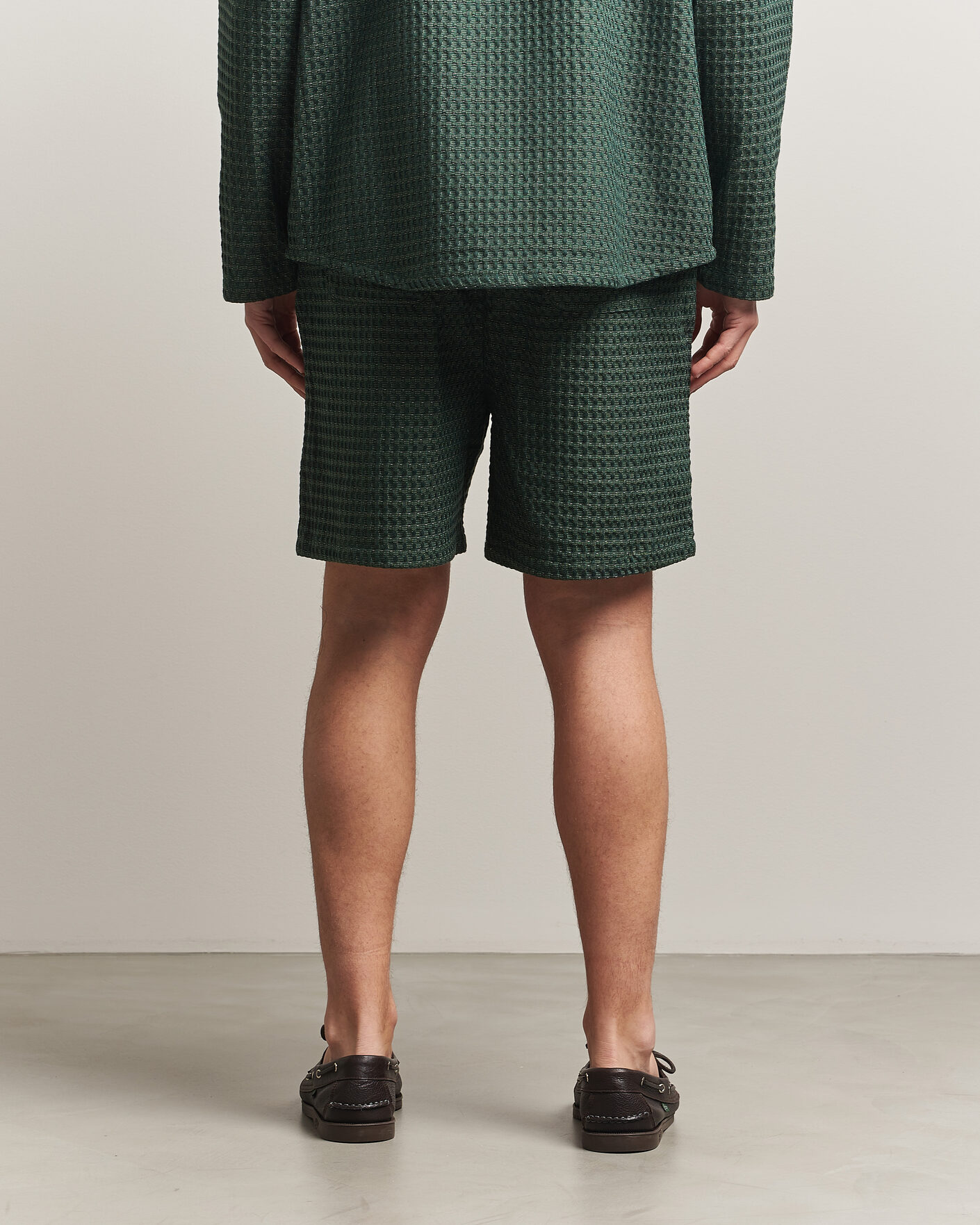Herr | Shorts | LES DEUX | Check Seersucker Casual Shorts Pine Green