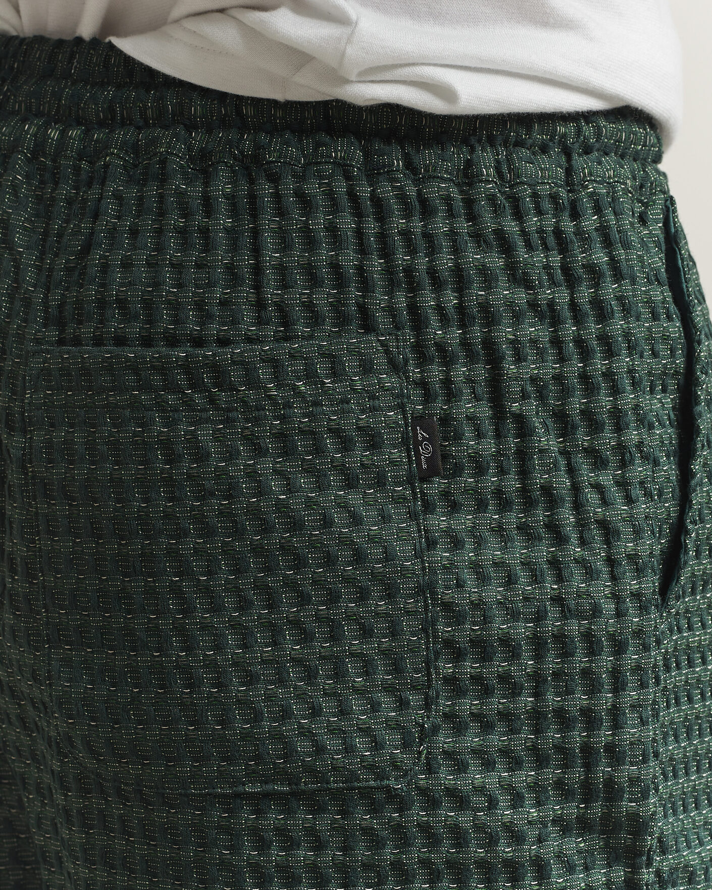 Herr | Shorts | LES DEUX | Check Seersucker Casual Shorts Pine Green
