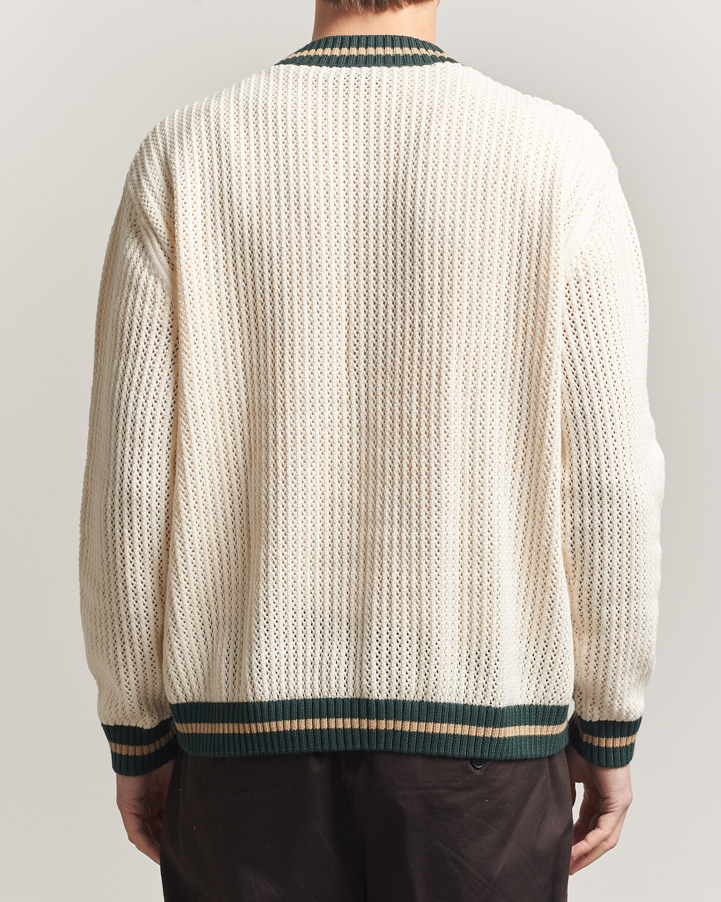 Herr | Tröjor | LES DEUX | Lace Knitted Cardigan Eggnog White