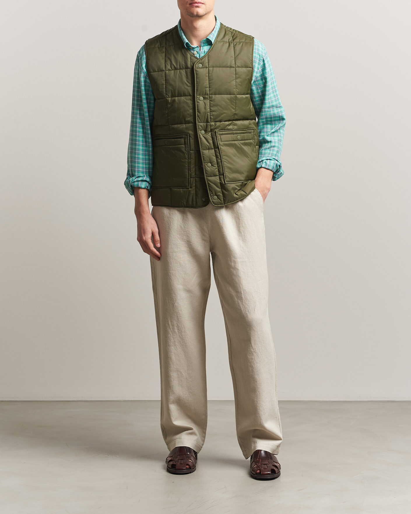 Herr | Byxor | LES DEUX | Linen Casual Pants Light Sand