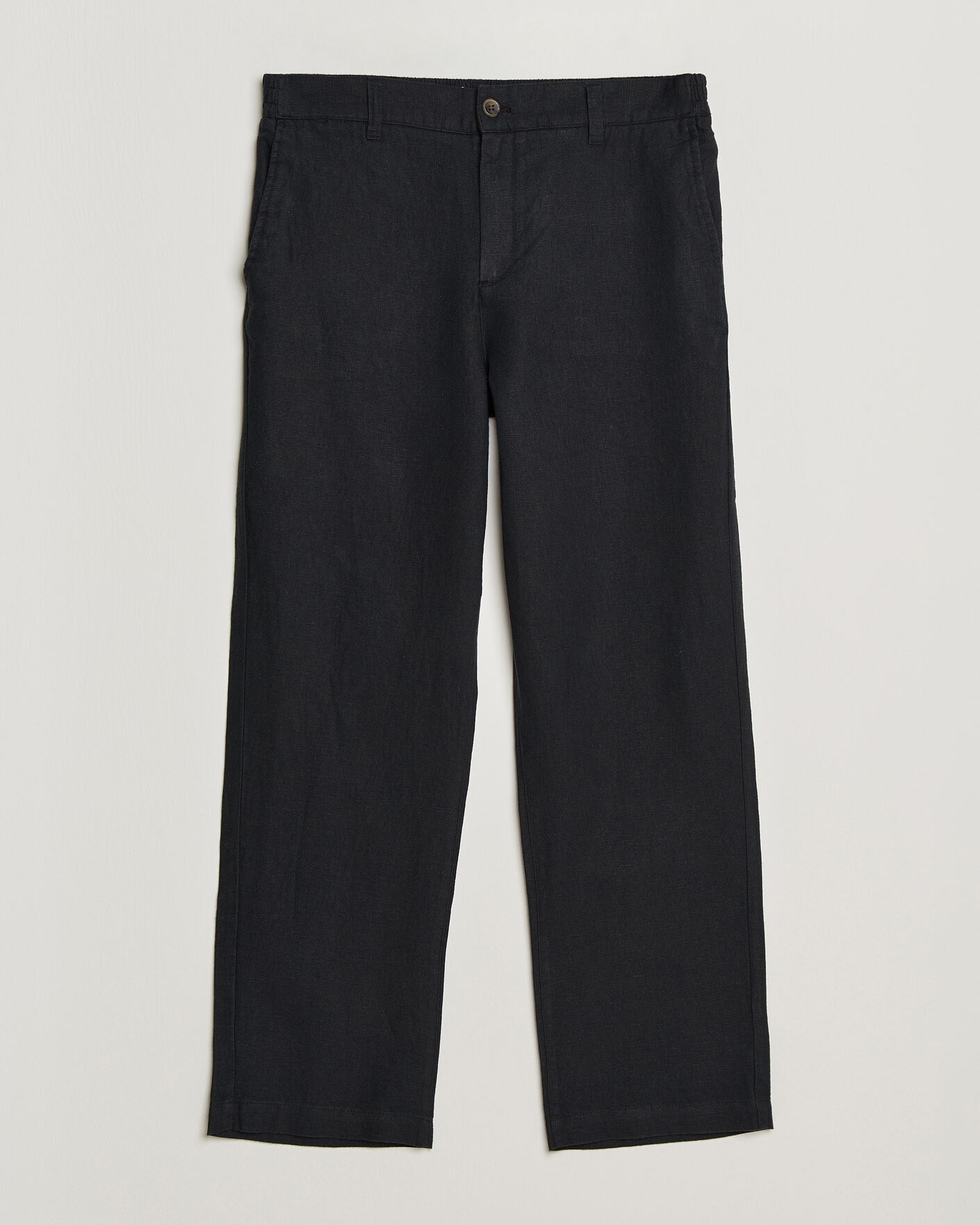 Herr | Byxor | LES DEUX | Linen Comfort Suit Pants Black
