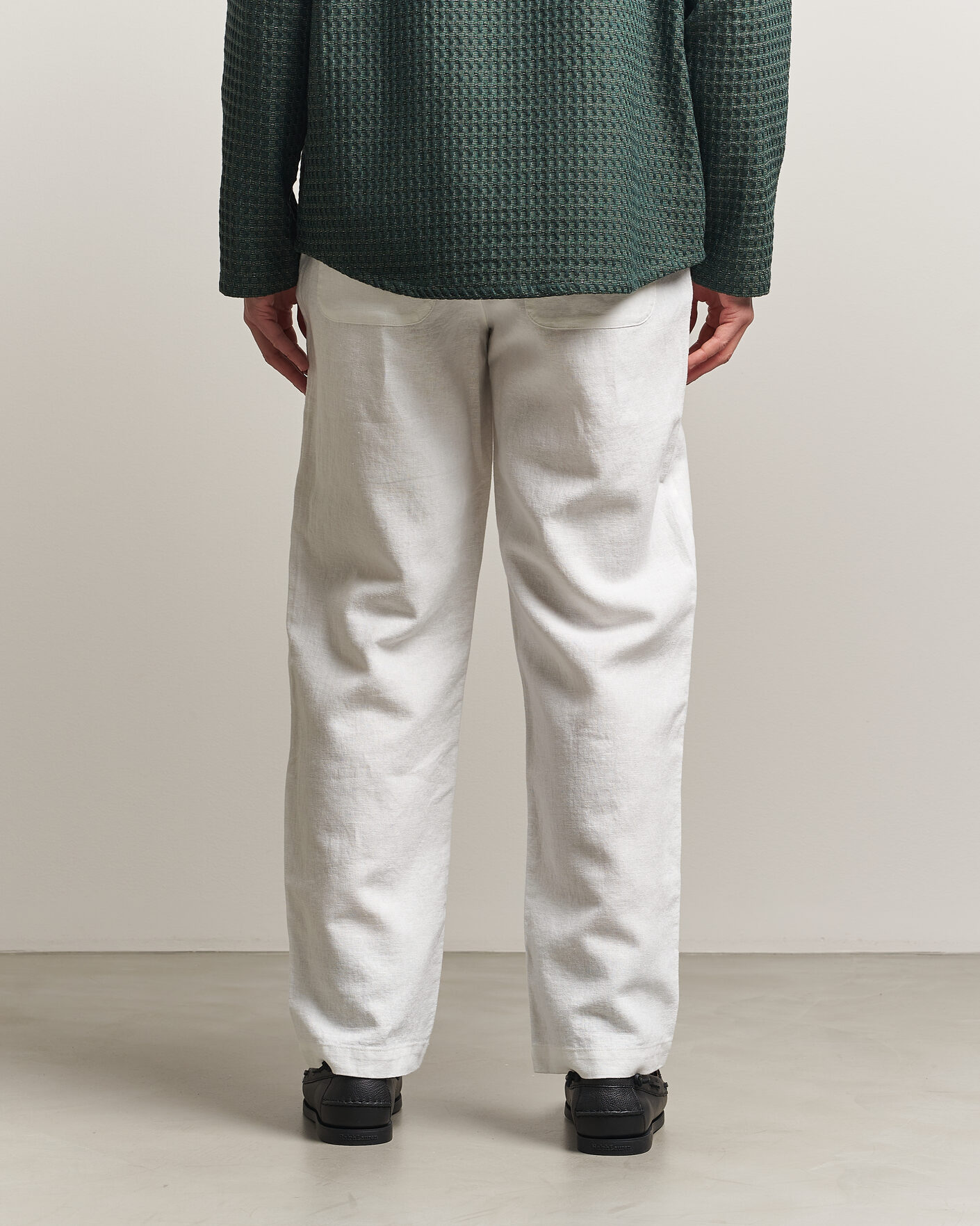 Herr | Byxor | LES DEUX | Linen Comfort Suit Pants White