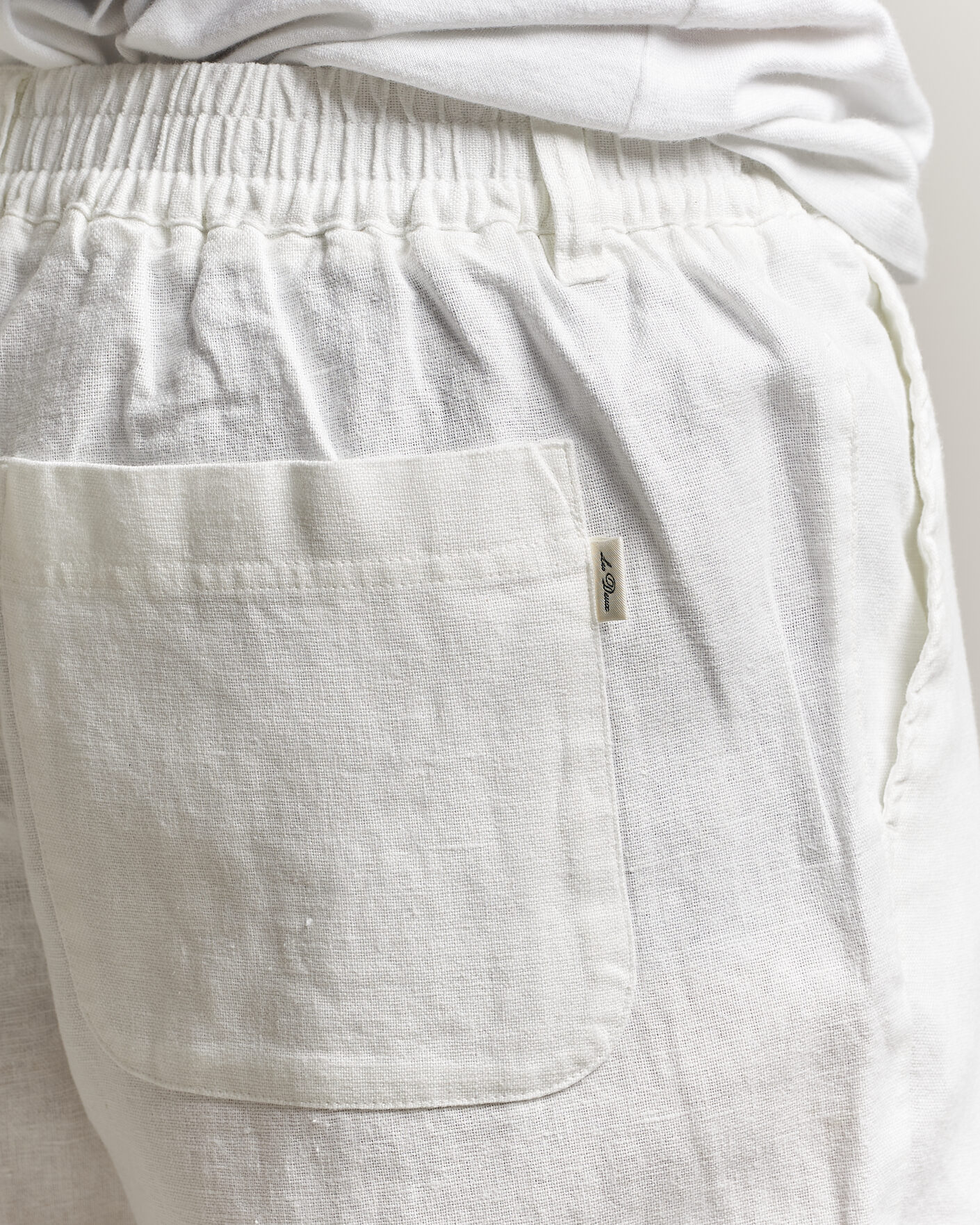 Herr | Byxor | LES DEUX | Linen Comfort Suit Pants White