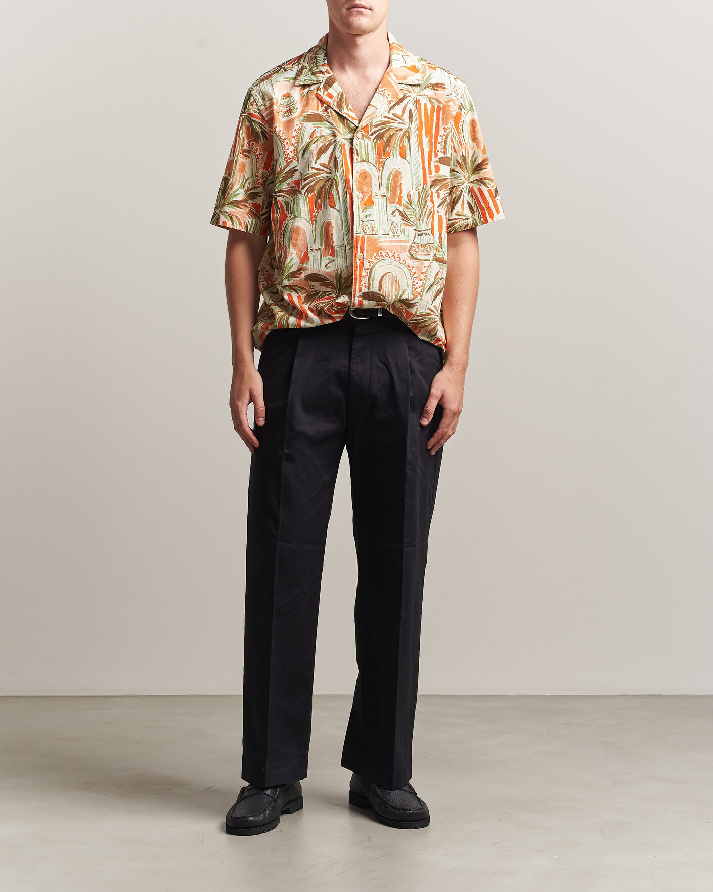 Herr | Skjortor | LES DEUX | Palm AOP Short Sleeve Shirt Multi