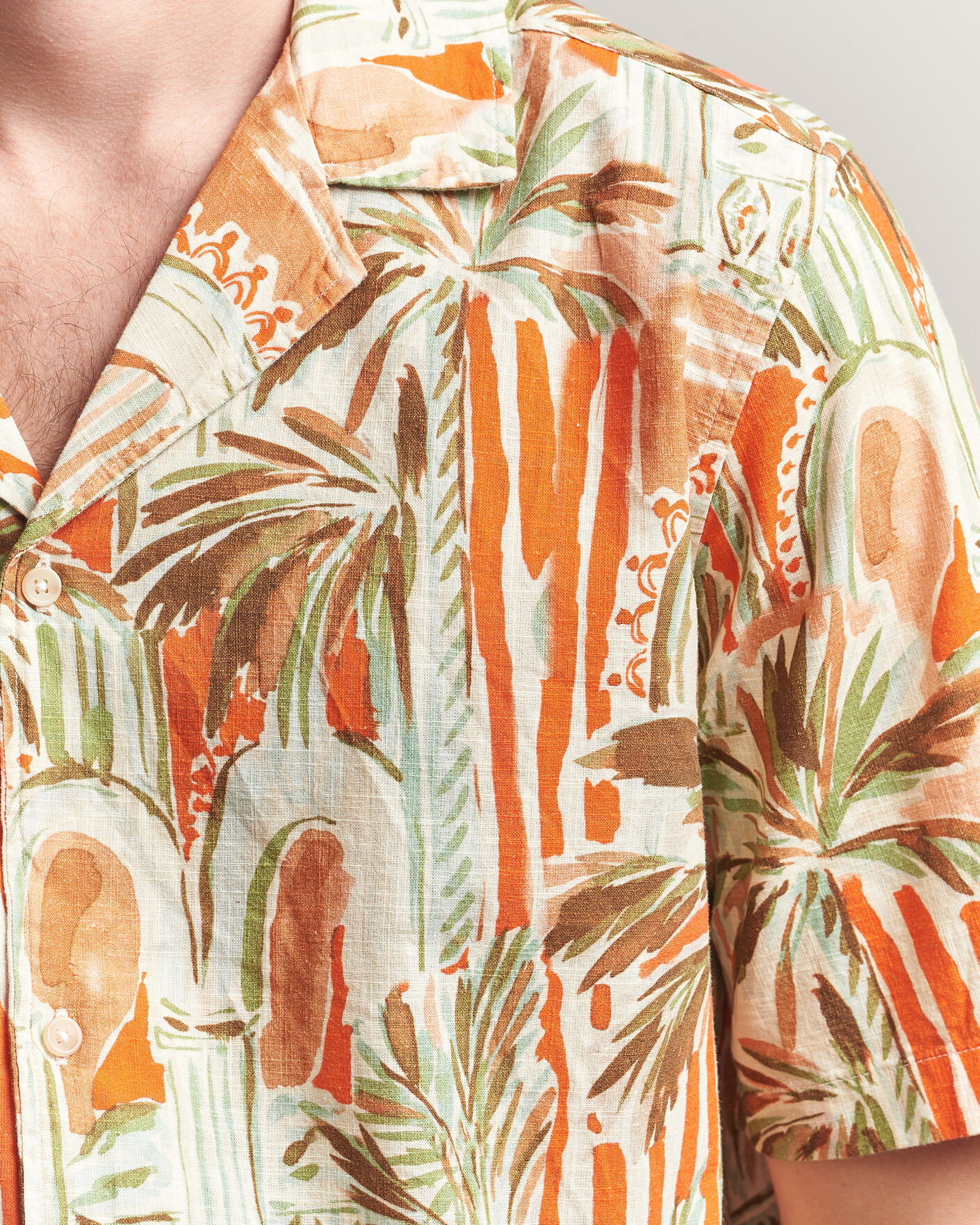 Herr | Skjortor | LES DEUX | Palm AOP Short Sleeve Shirt Multi