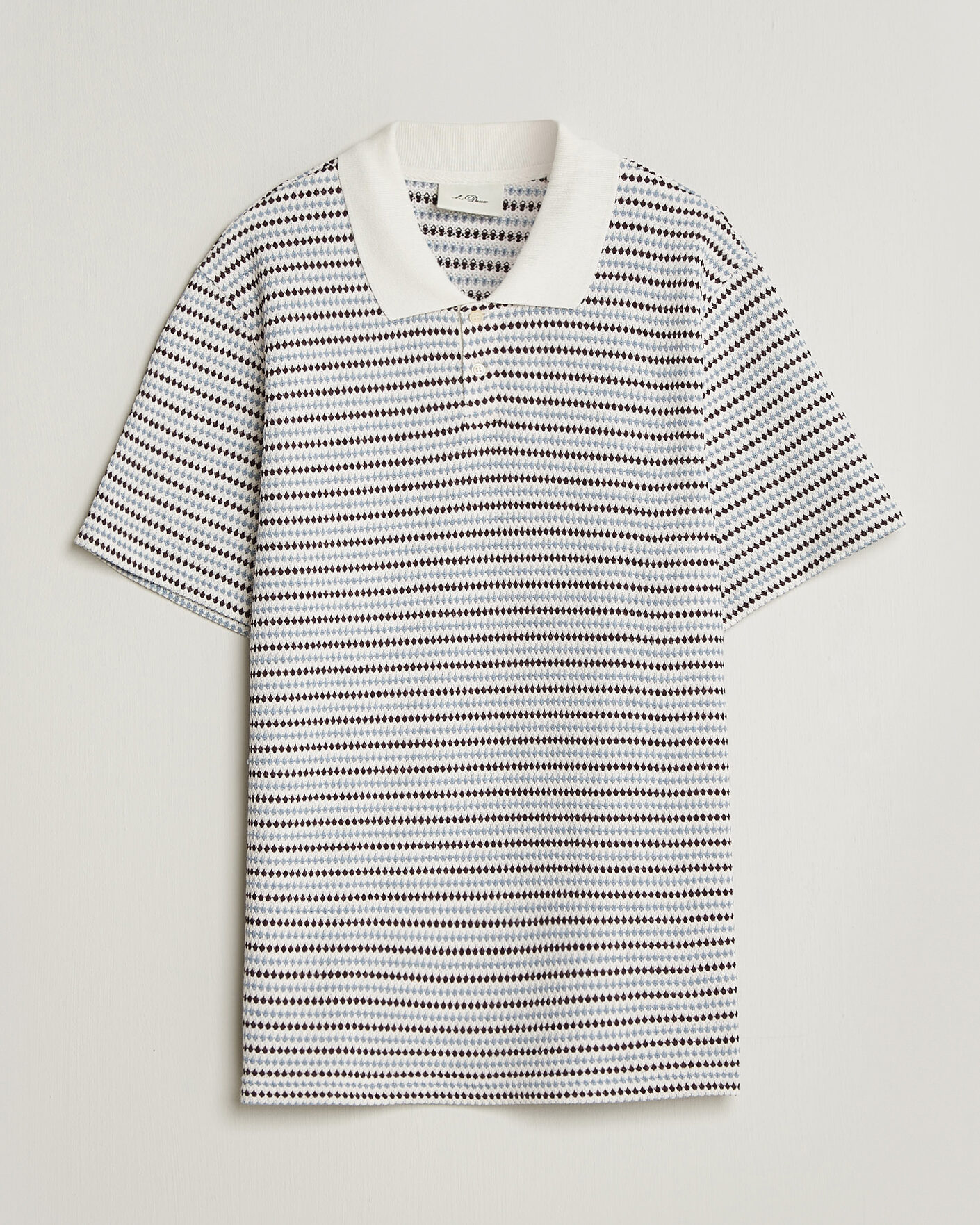 Herr | Pikéer | LES DEUX | Knitted Stripe Polo Eggnog White