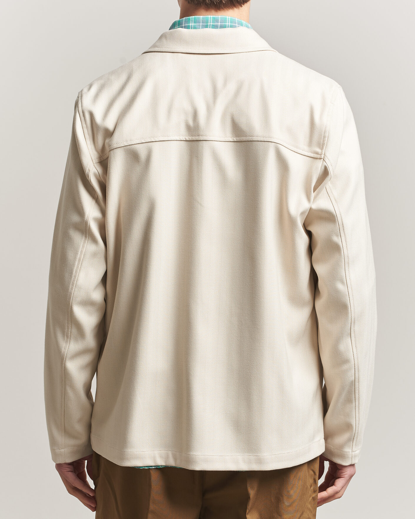 Herr | Skjortor | LES DEUX | Herringbone Overshirt Ivory