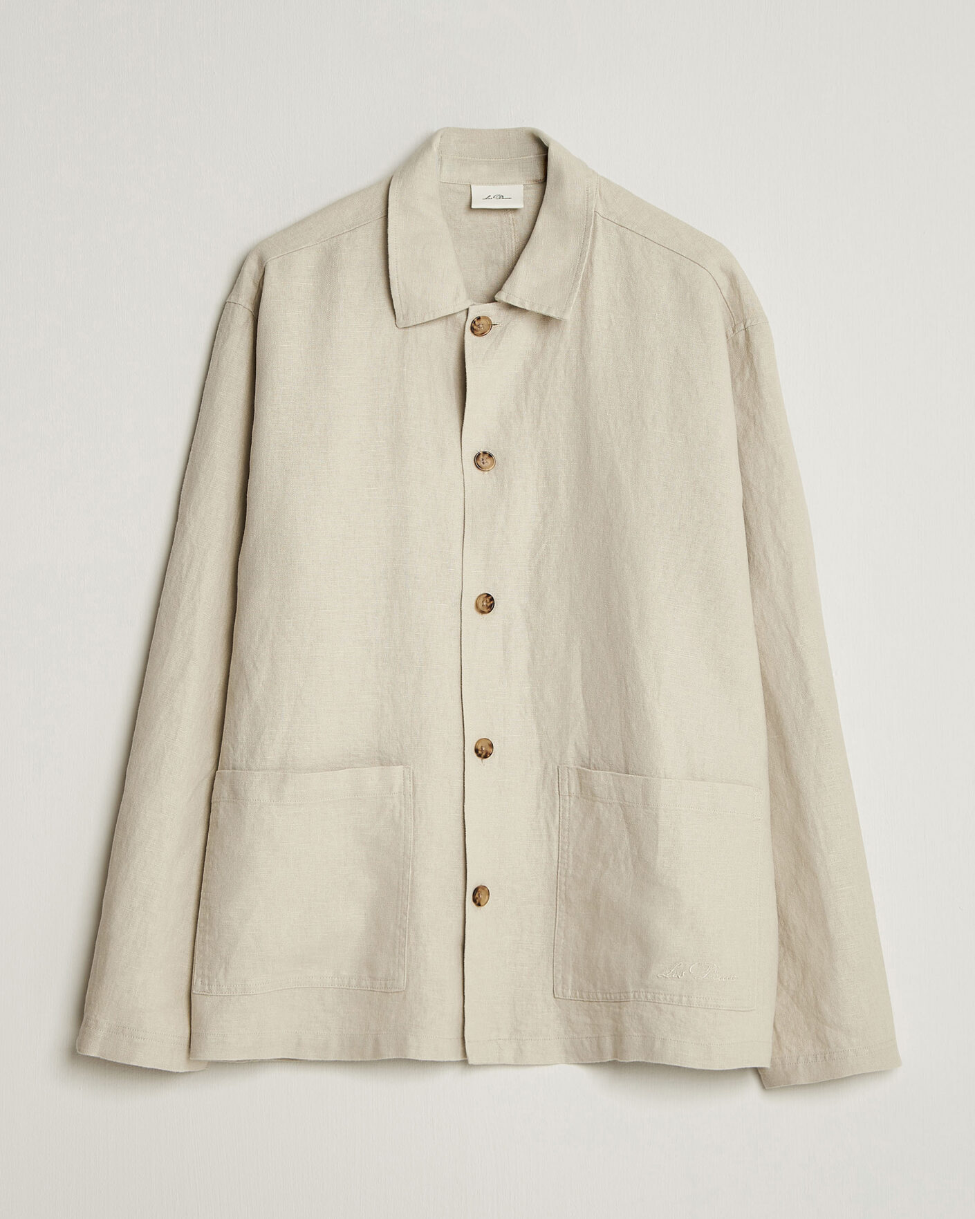 Herr | Skjortor | LES DEUX | Linen Overshirt Light Sand