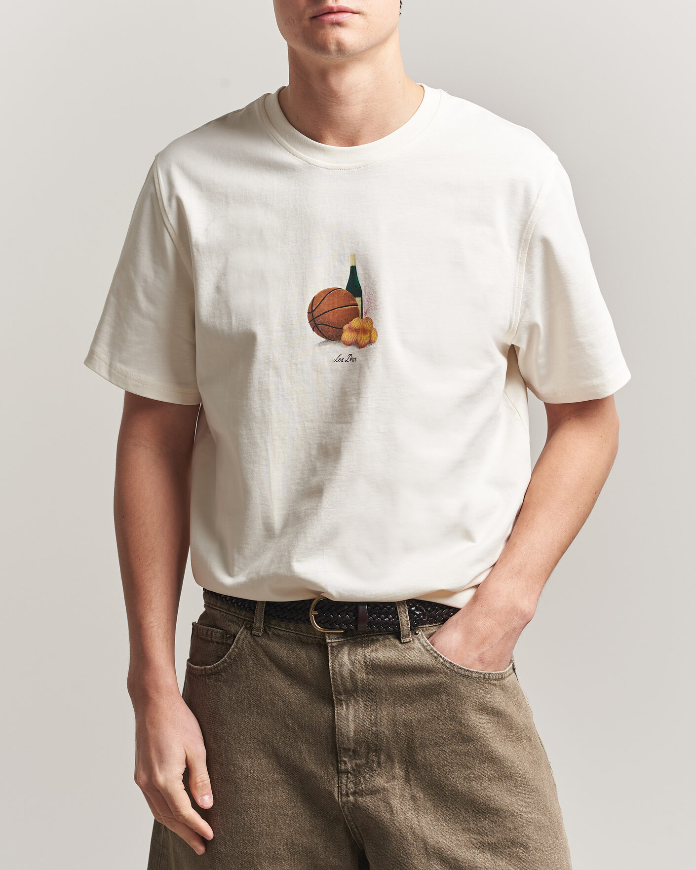 Herr | T-Shirts | LES DEUX | Lemons Printed T-Shirt Eggnog White