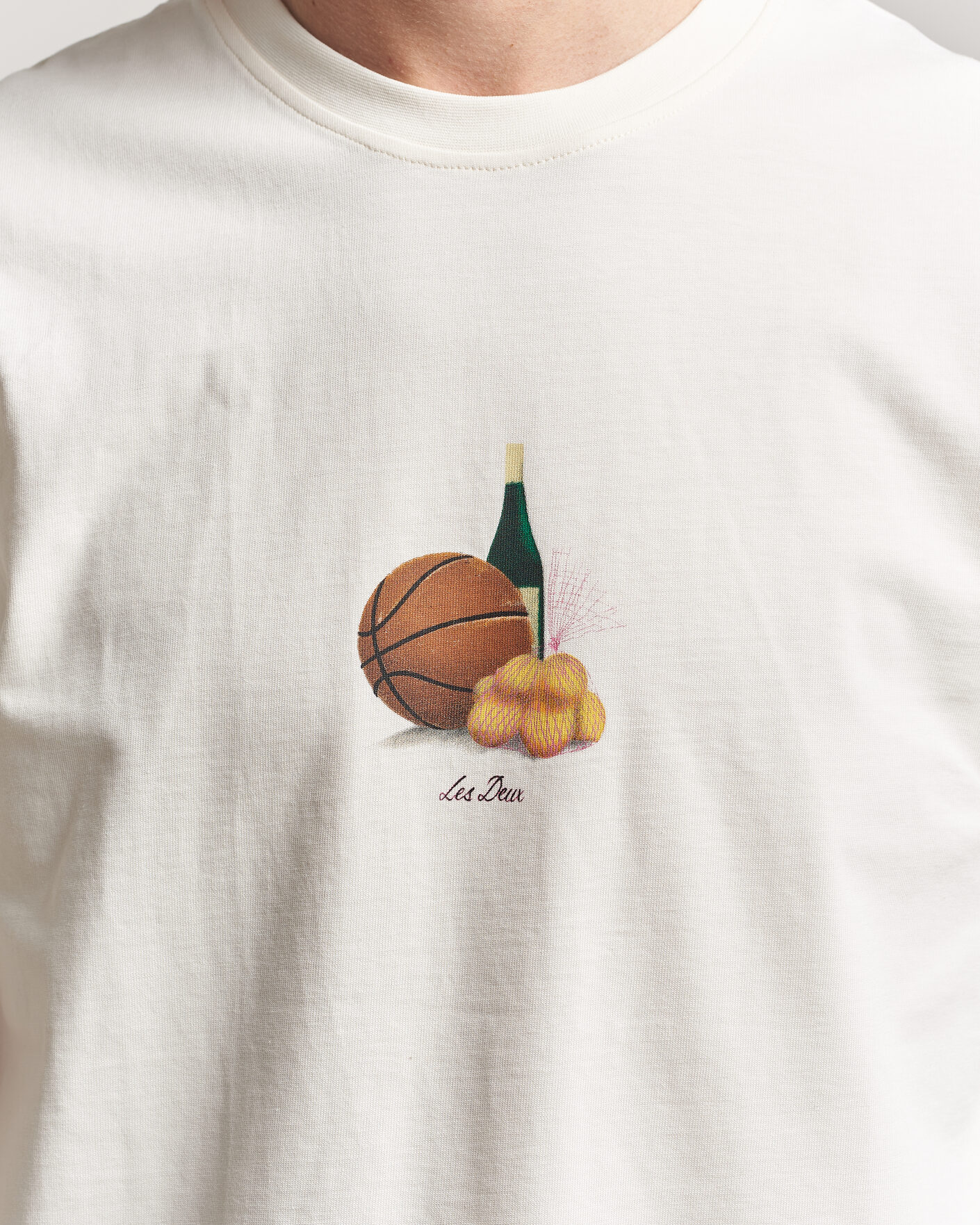 Herr | T-Shirts | LES DEUX | Lemons Printed T-Shirt Eggnog White