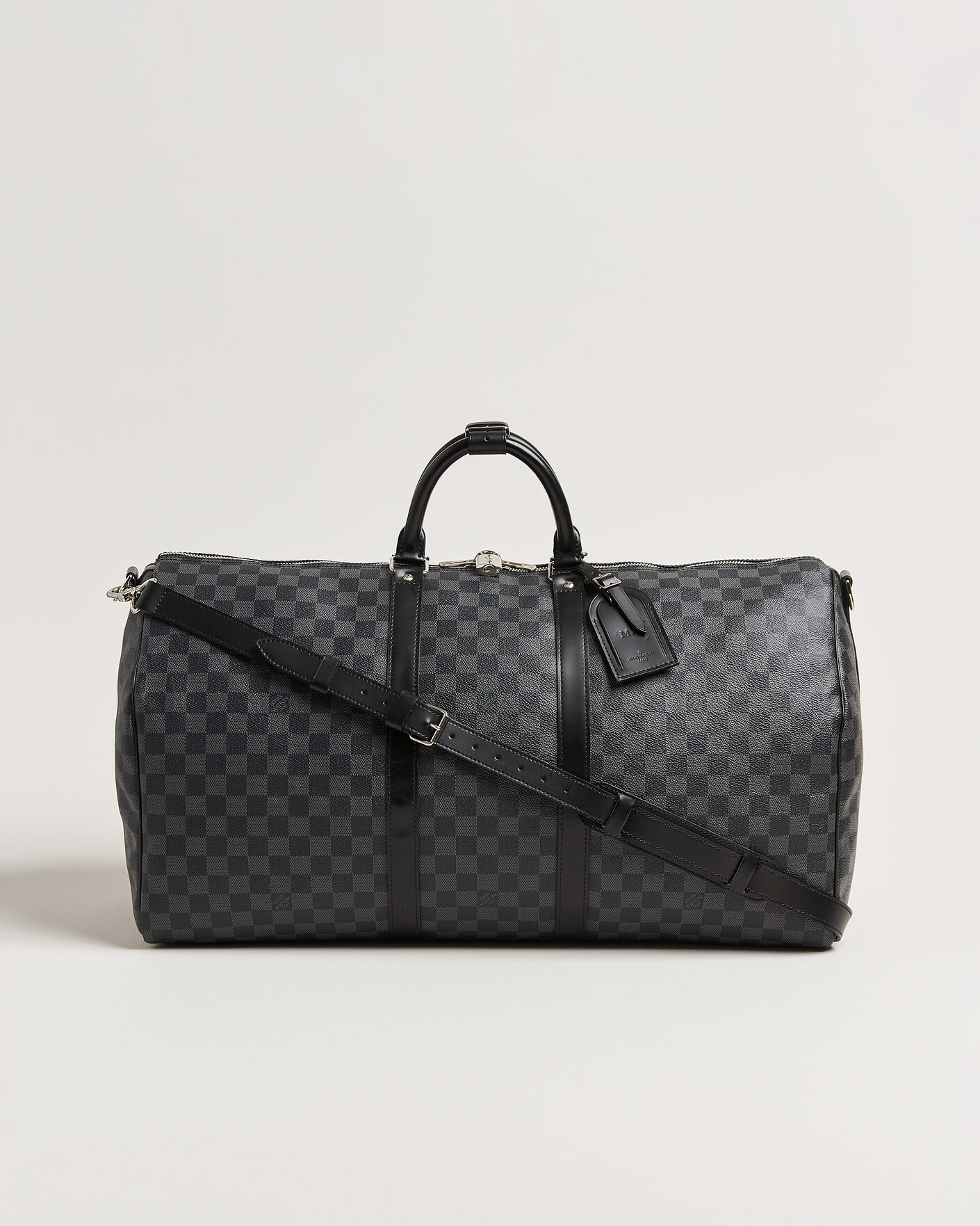 Herr | Pre-Owned & Vintage Bags | Louis Vuitton Pre-Owned | Keepall Bandouliére 55 Damier Graphite