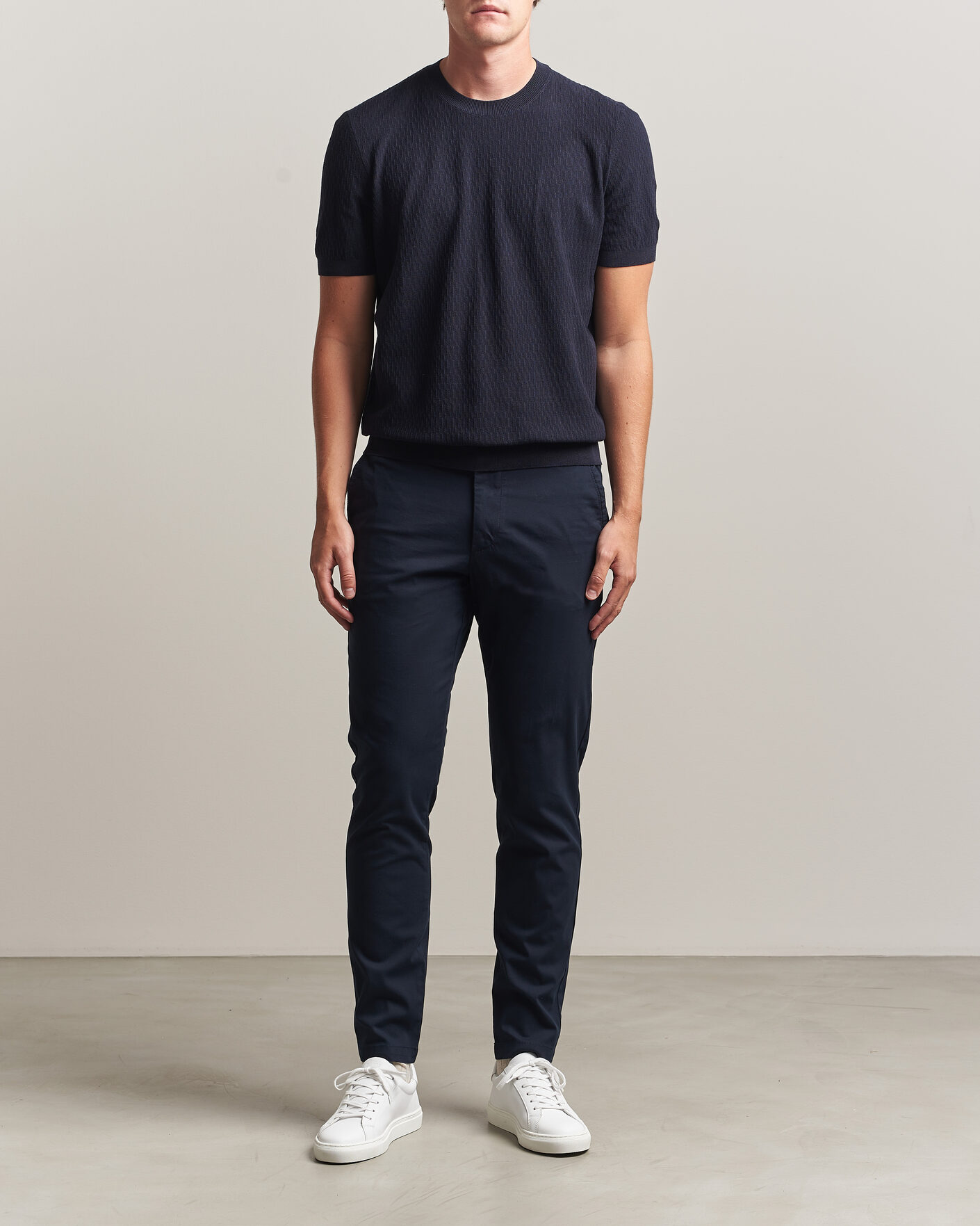 Herr | Byxor | BOSS BLACK | Kaiton Structured Chinos Dark Blue