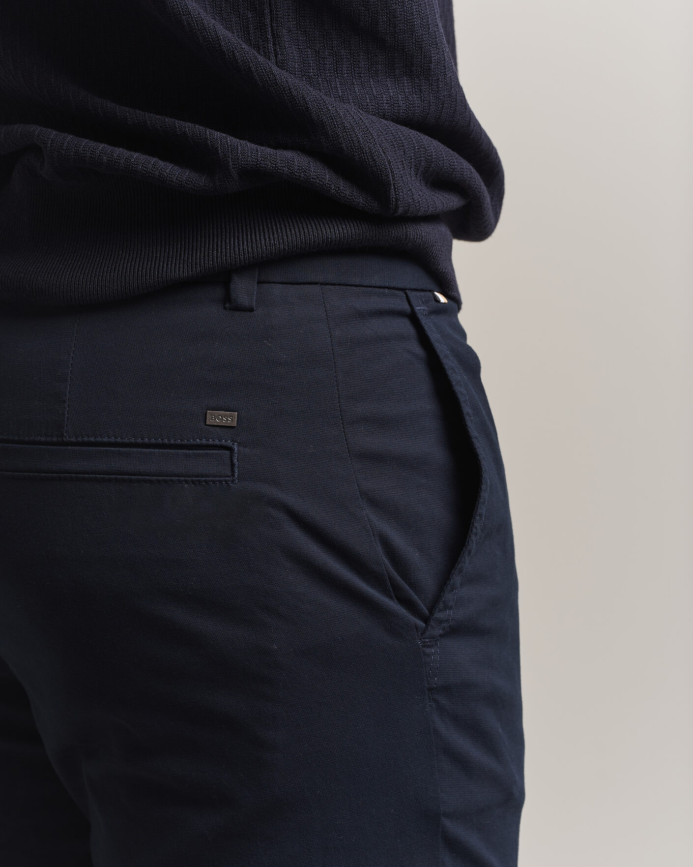 Herr | Byxor | BOSS BLACK | Kaiton Structured Chinos Dark Blue