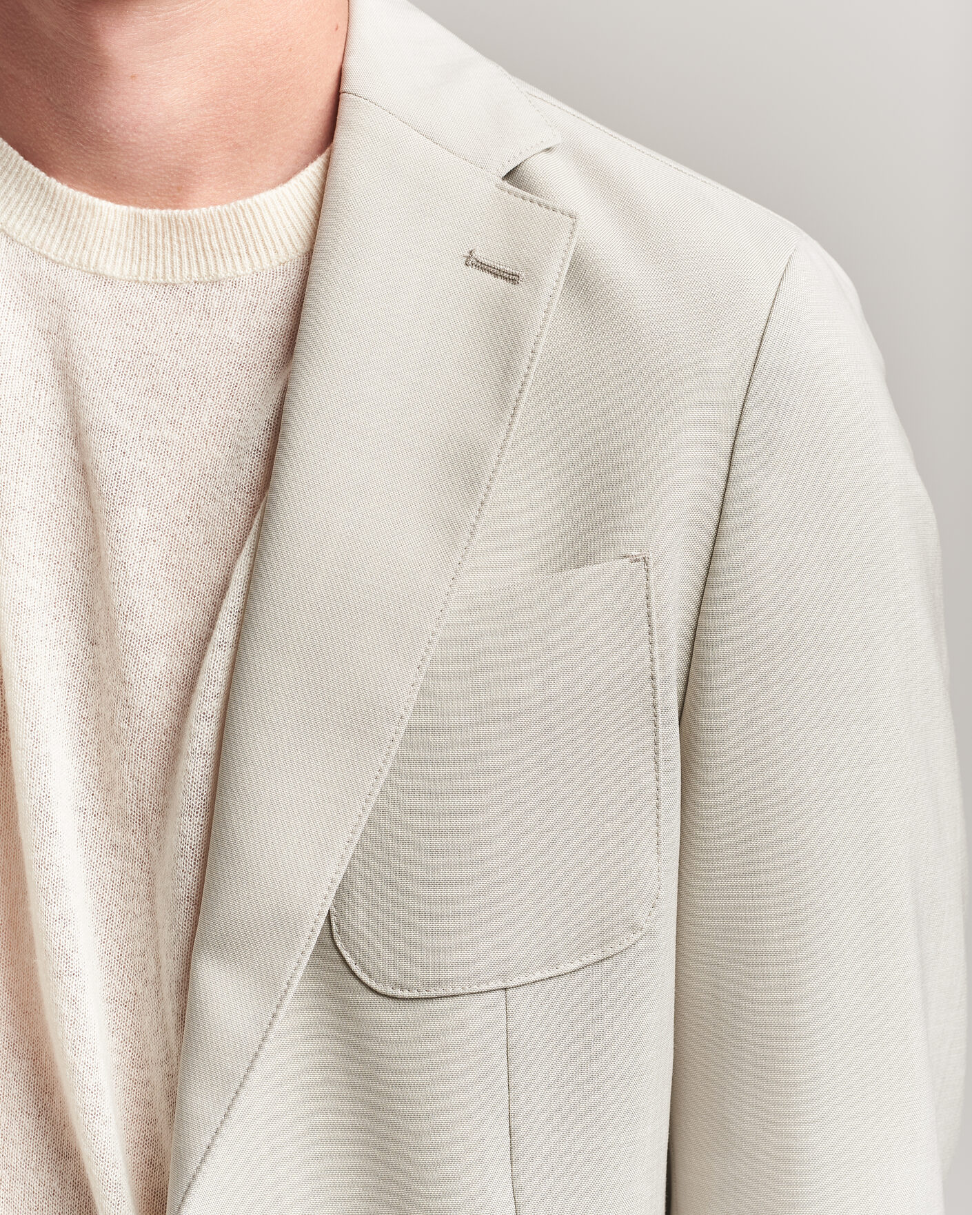 Herr | Kavajer | BOSS BLACK | Hanry Wool Patch Pocket Blazer Light Beige