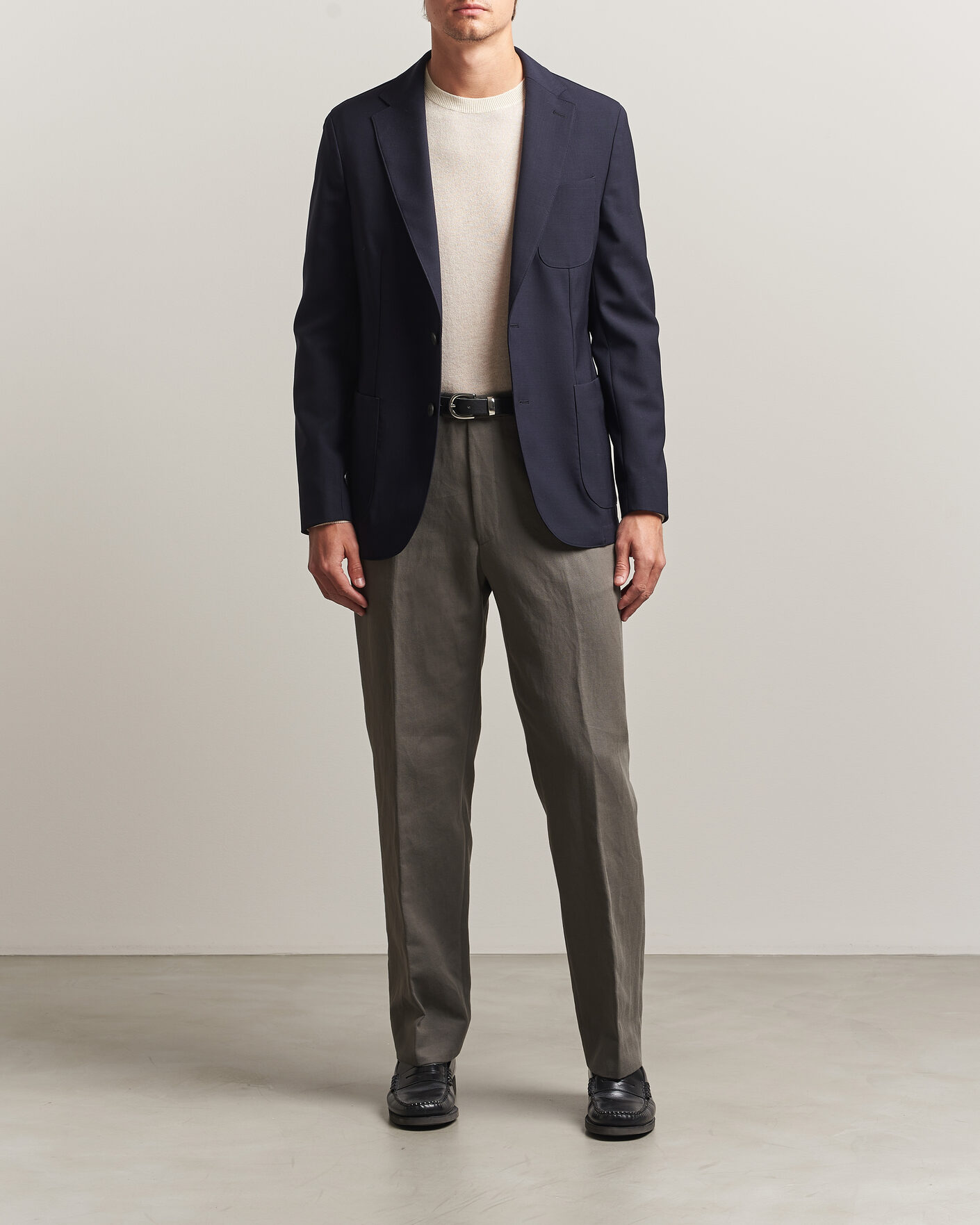Herr | Kavajer | BOSS BLACK | Hanry Wool Patch Pocket Blazer Dark Blue