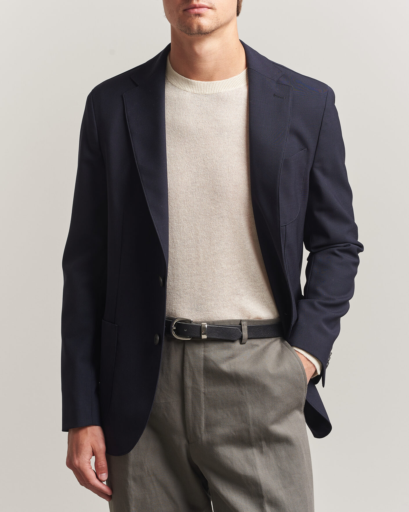 Herr | Kavajer | BOSS BLACK | Hanry Wool Patch Pocket Blazer Dark Blue