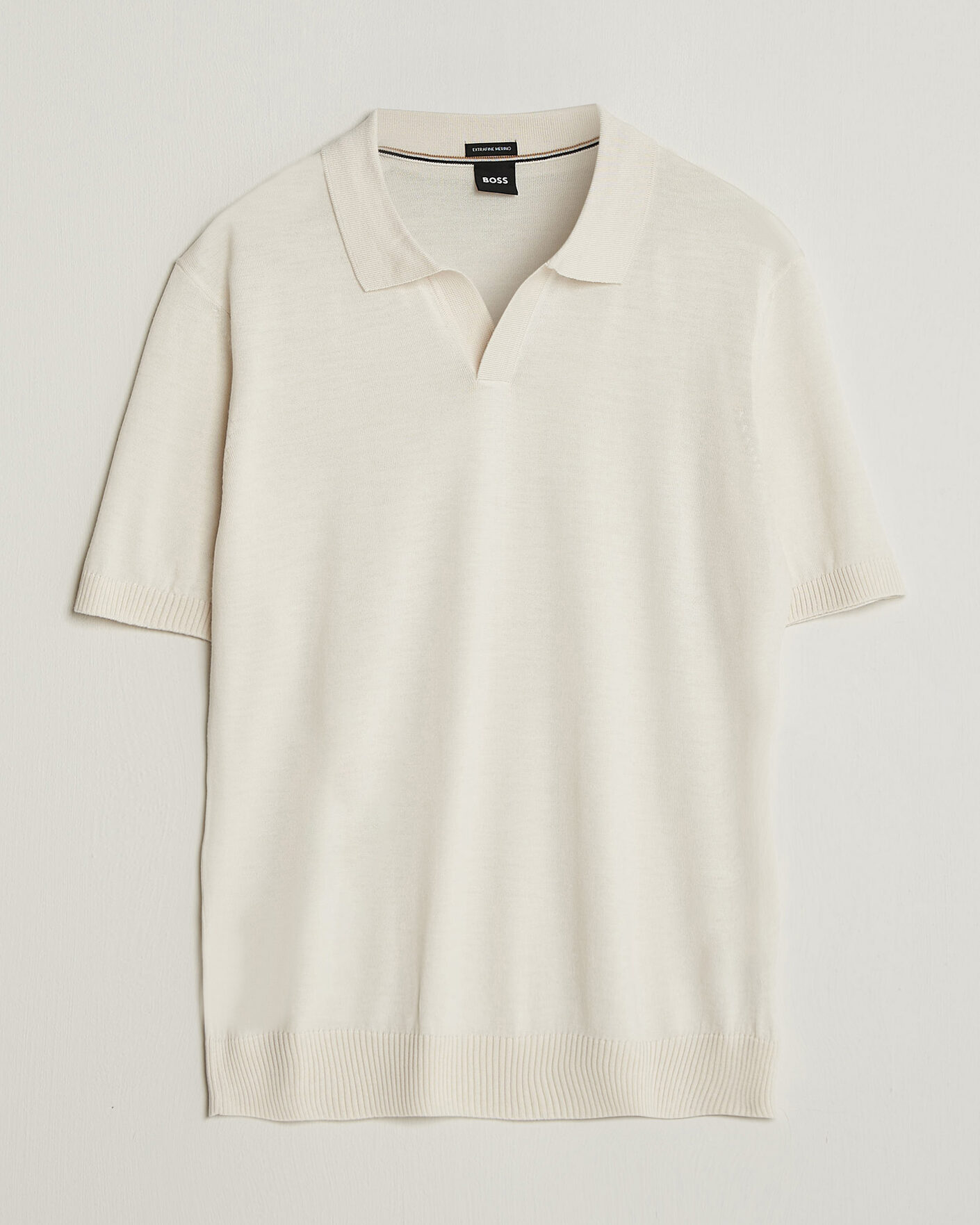 Herr | Pikéer | BOSS BLACK | Lantoni Knitted Polo Open White