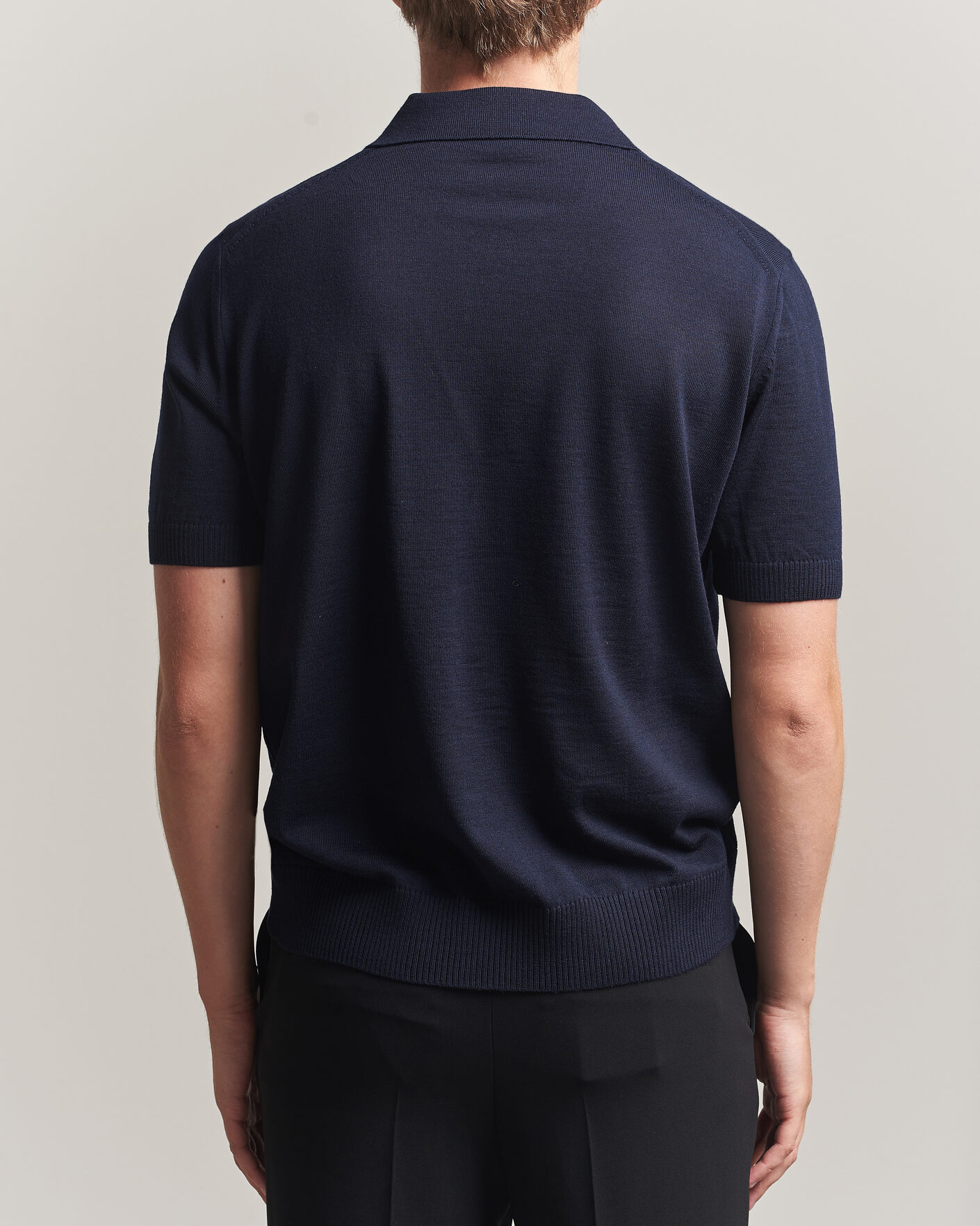 Herr | Pikéer | BOSS BLACK | Lantoni Knitted Polo Dark Blue