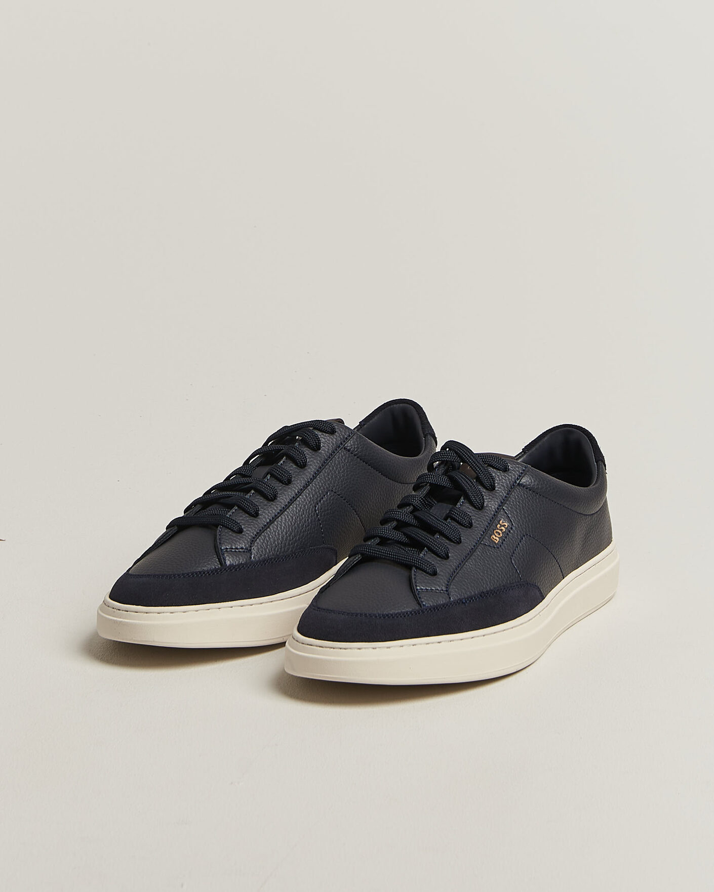 Herr | Sneakers | BOSS BLACK | Kieran Leather/Suede Sneaker Dark Blue
