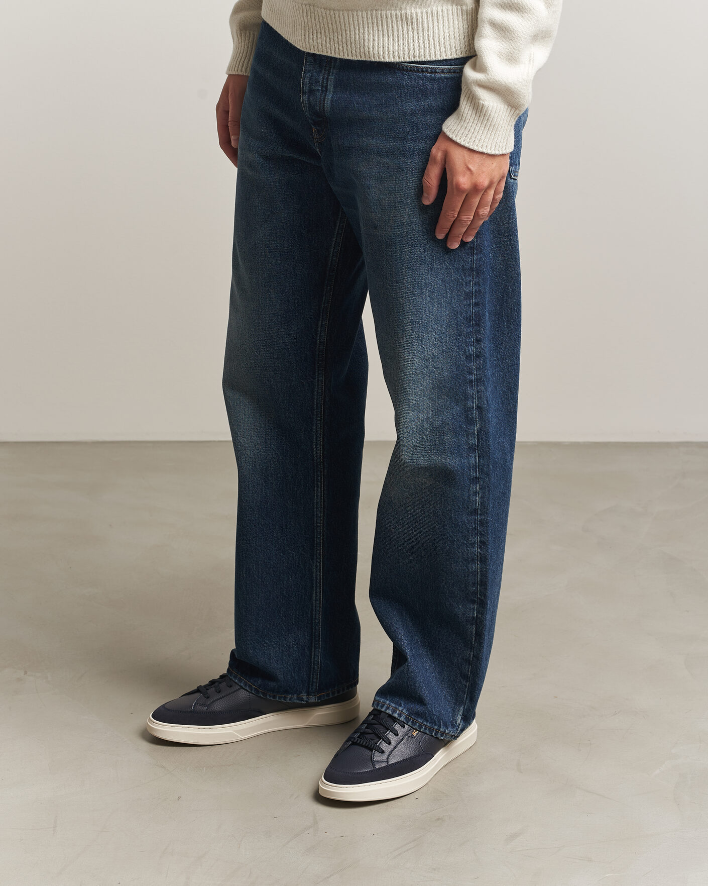 Herr | Sneakers | BOSS BLACK | Kieran Leather/Suede Sneaker Dark Blue