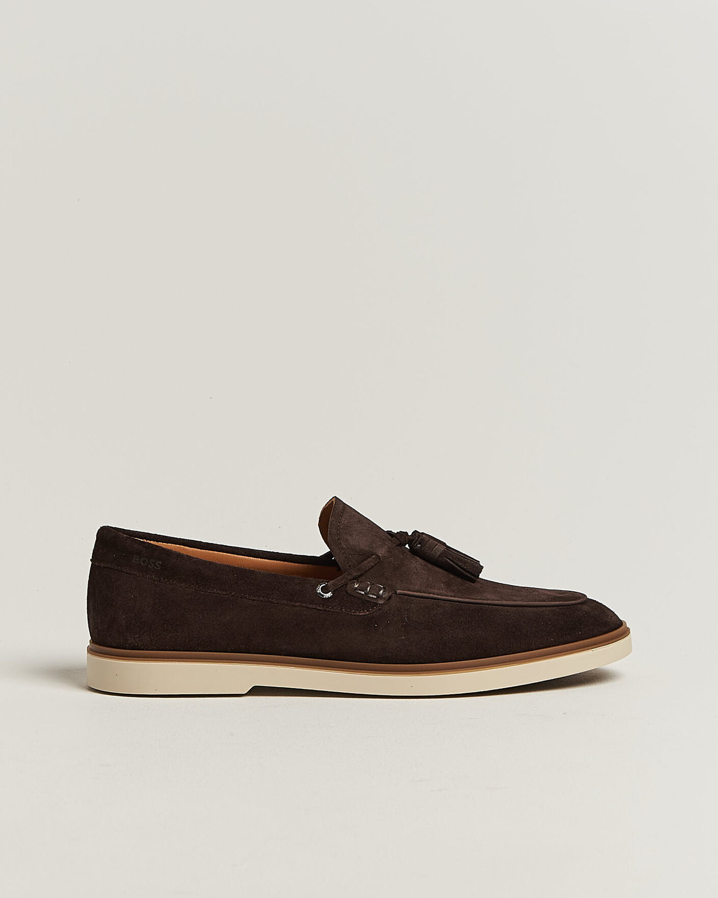 Herr | Loafers | BOSS BLACK | Hedley Suede Tassle Loafer Dark Brown