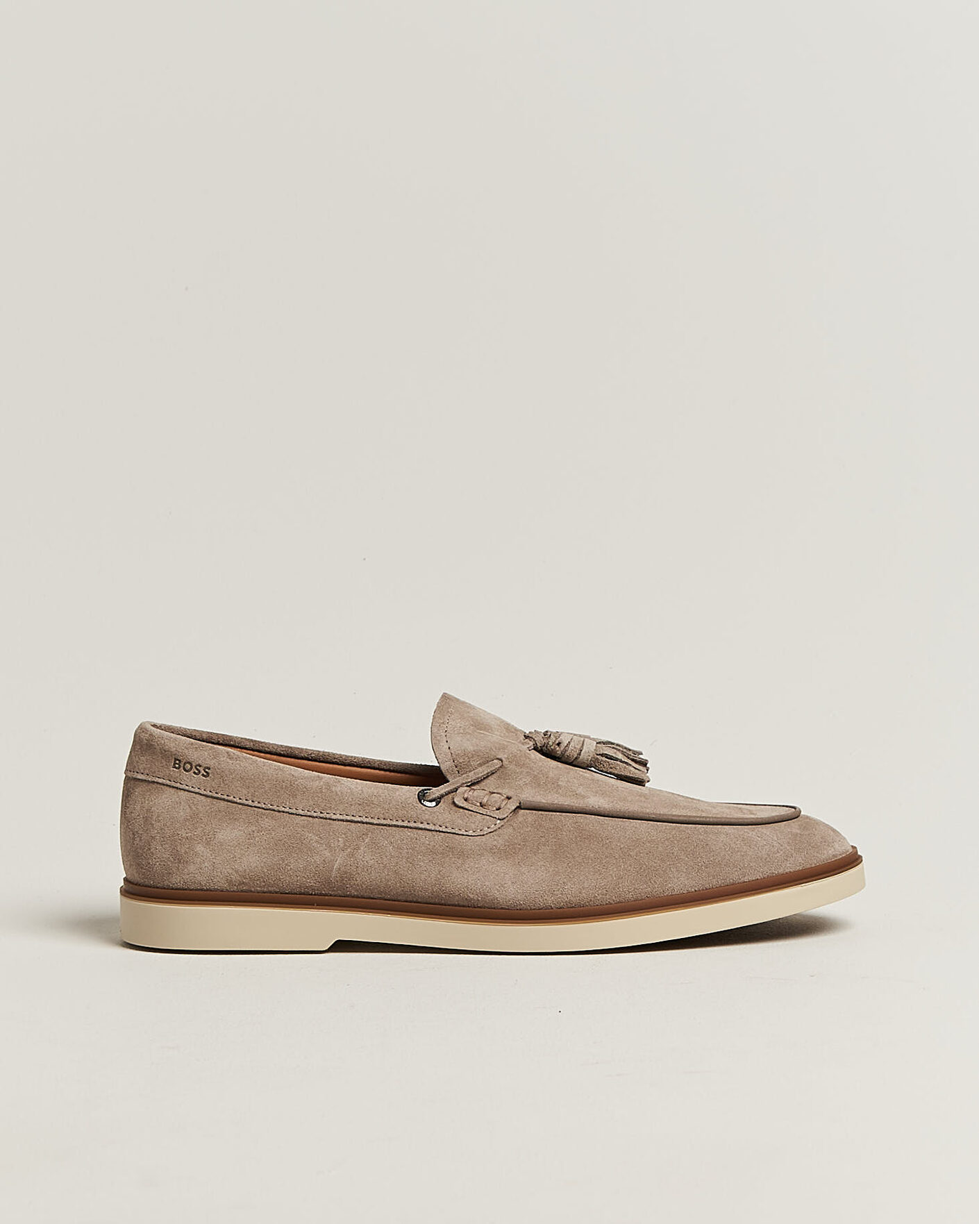 Herr | Loafers | BOSS BLACK | Hedley Suede Tassle Loafer Dark Beige