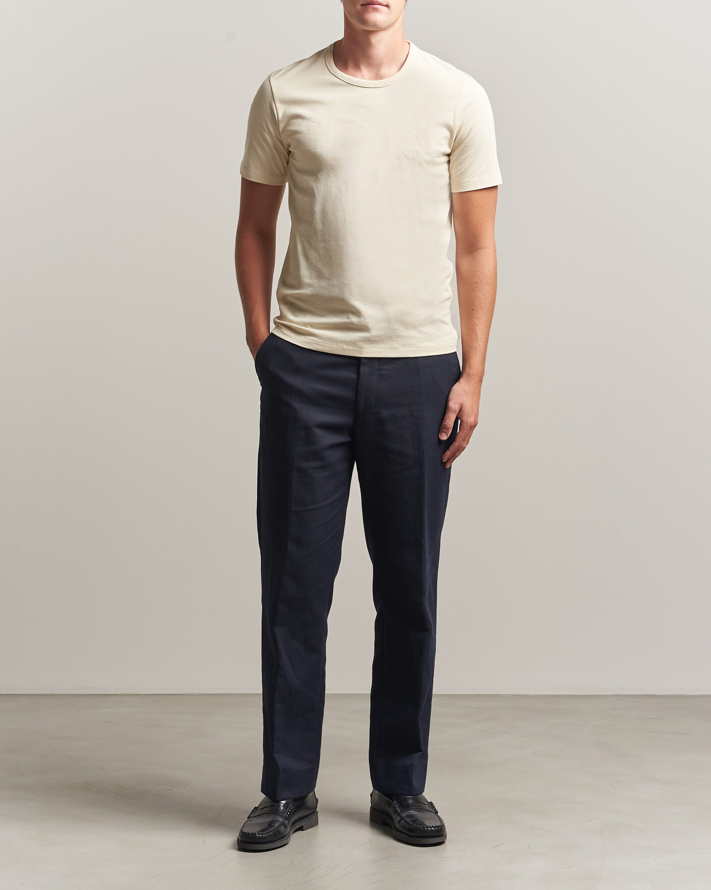 Herr | T-Shirts | BOSS BLACK | 3-Pack Crew Neck T-Shirt White/Beige/Grey