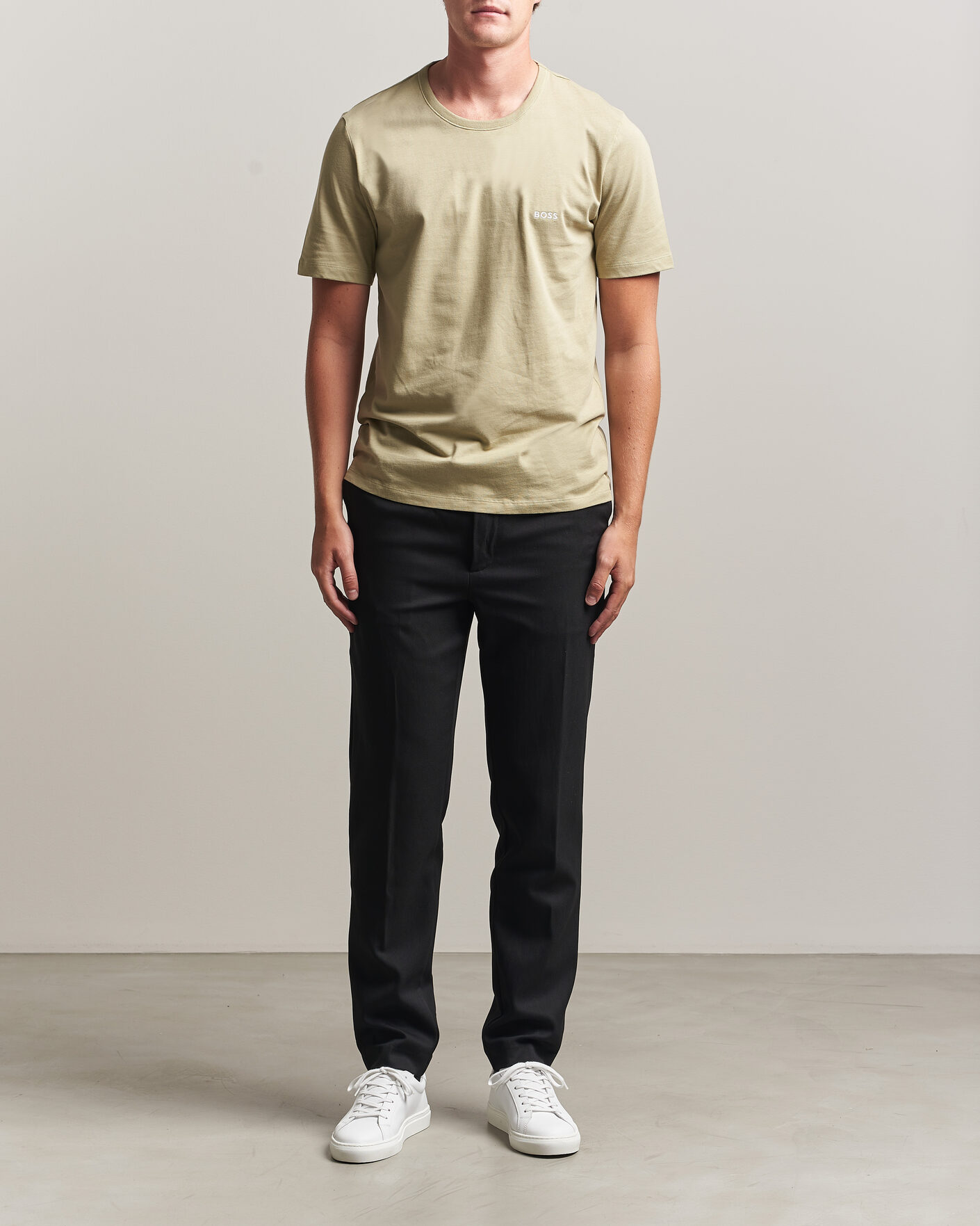 Herr | T-Shirts | BOSS BLACK | 3-Pack Crew Neck T-Shirt Green/Beige/White