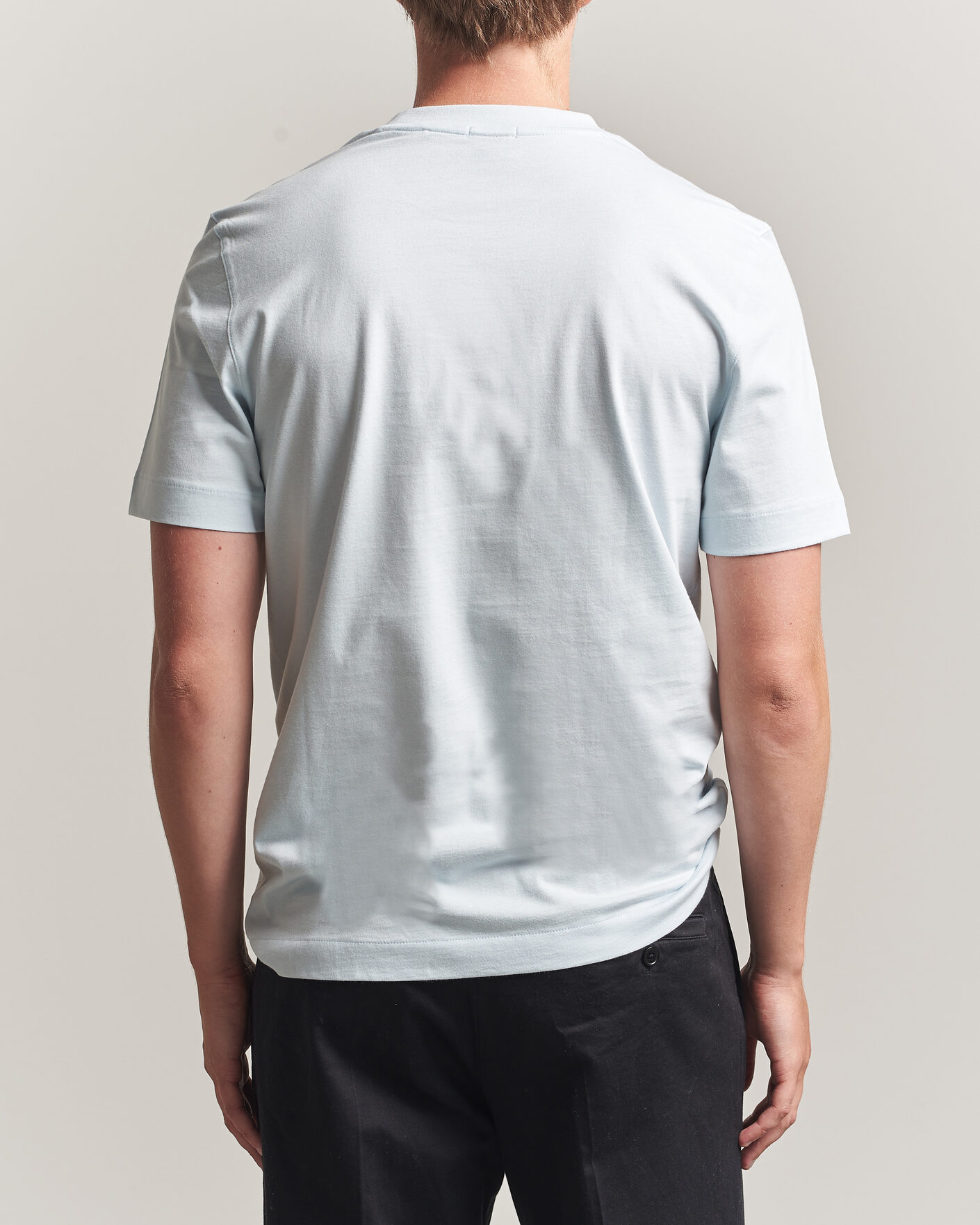 Herr | T-Shirts | BOSS BLACK | Thompson Crew Neck T-Shirt Open Blue
