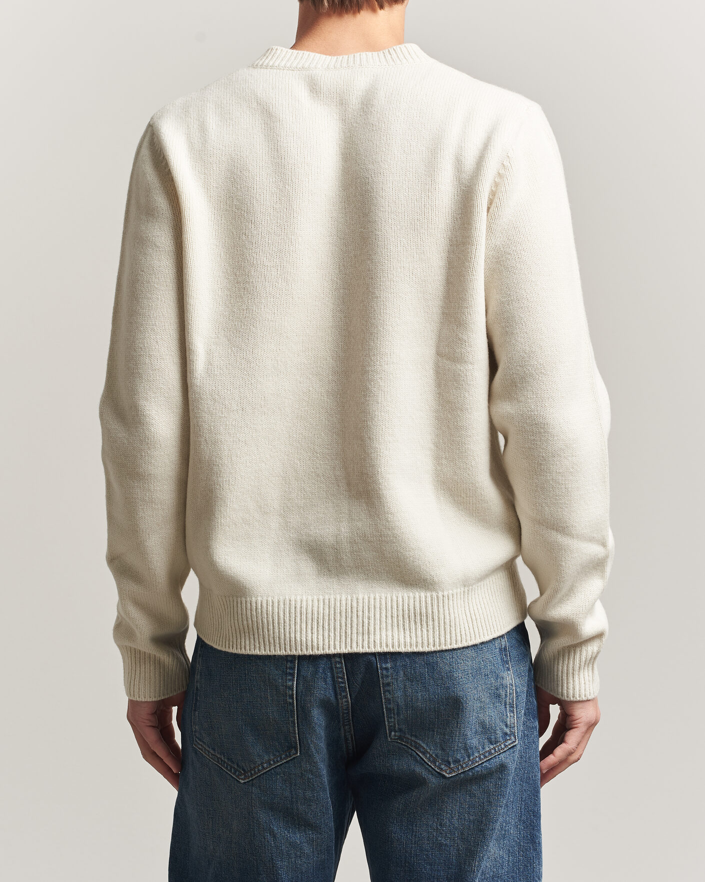 Herr | Tröjor | A.P.C. | Edmond Wool Knitted Sweater Ecru