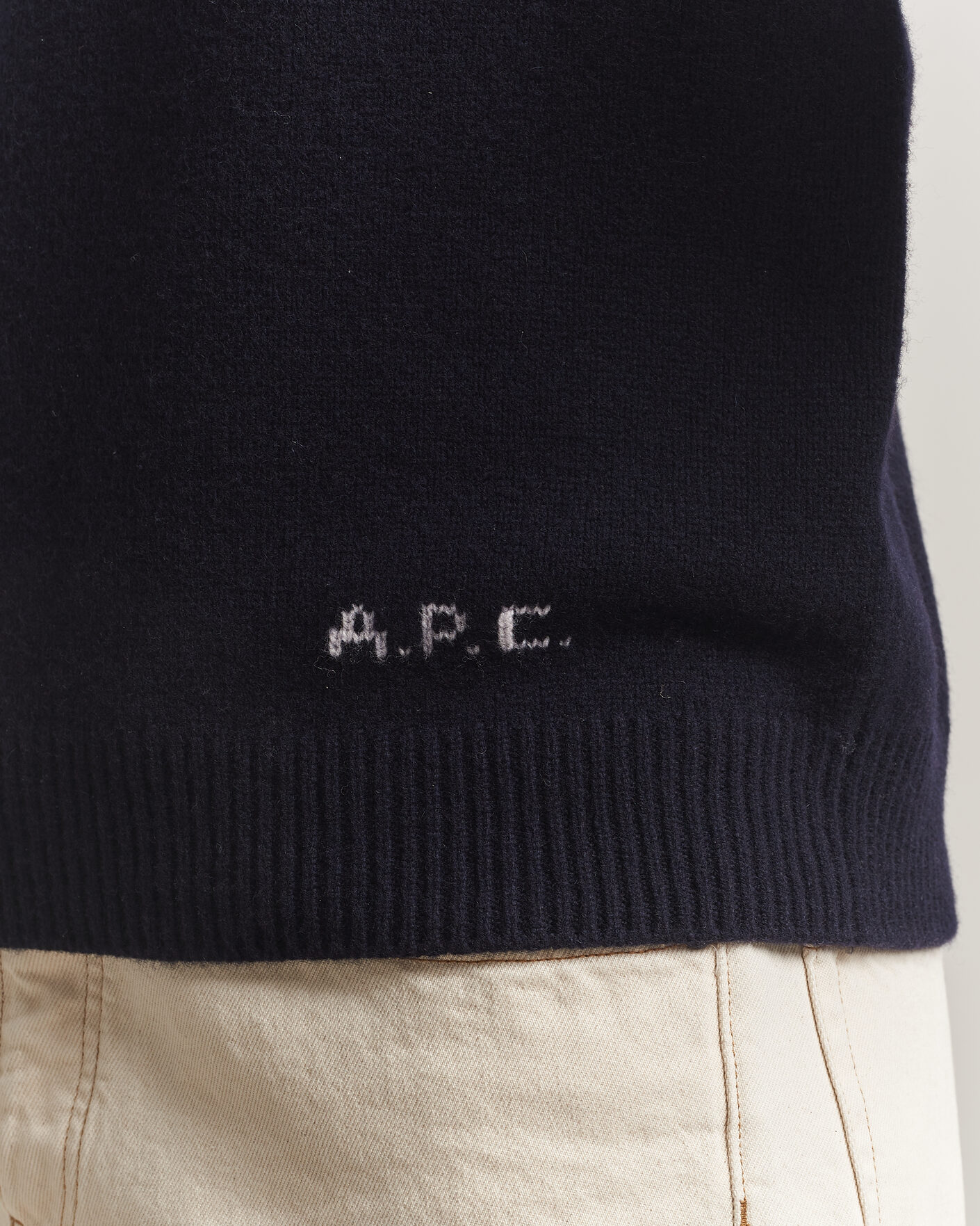 Herr | Tröjor | A.P.C. | Edmond Wool Knitted Sweater Dark Navy