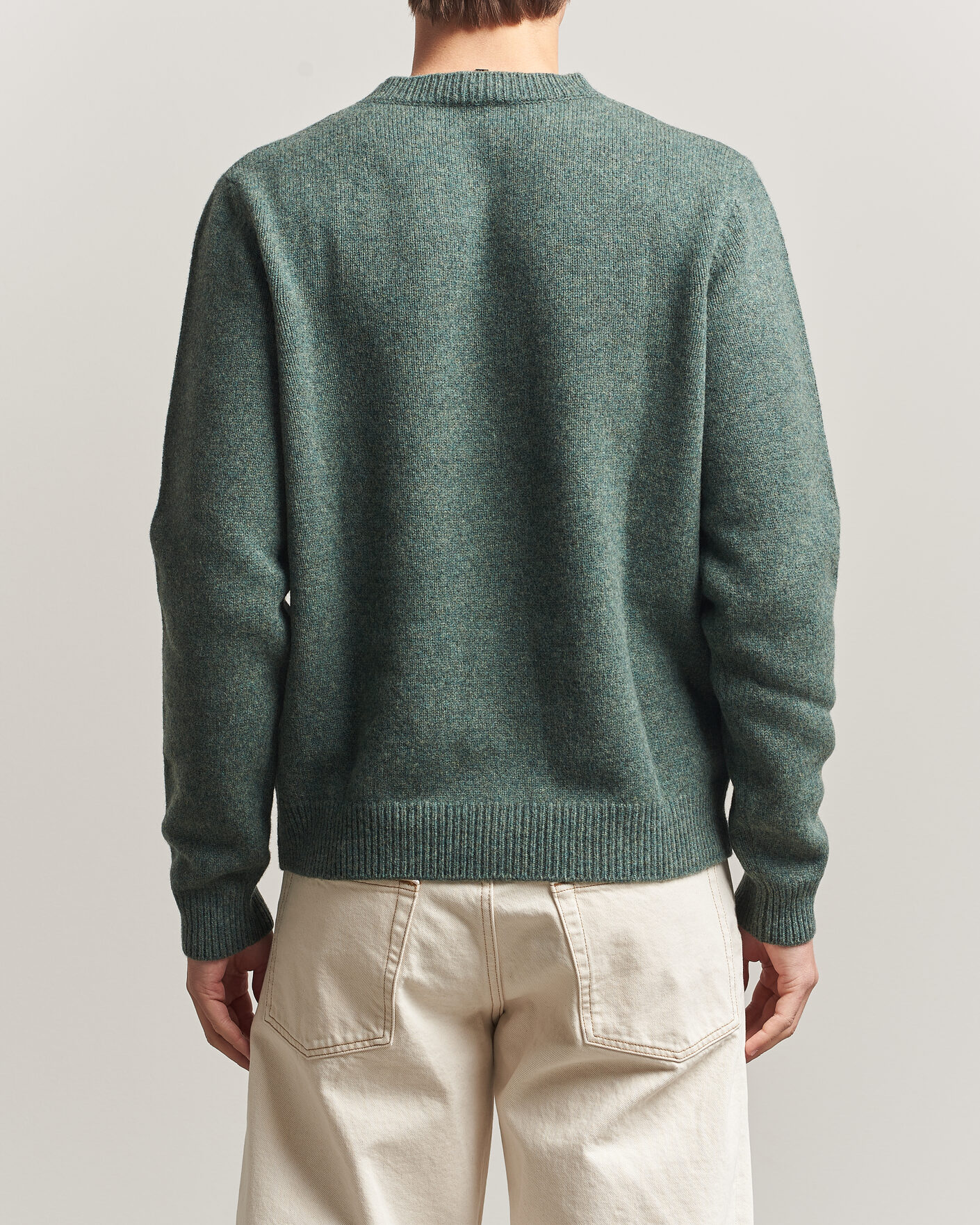 Herr | Tröjor | A.P.C. | Edmond Wool Knitted Sweater Green Melange