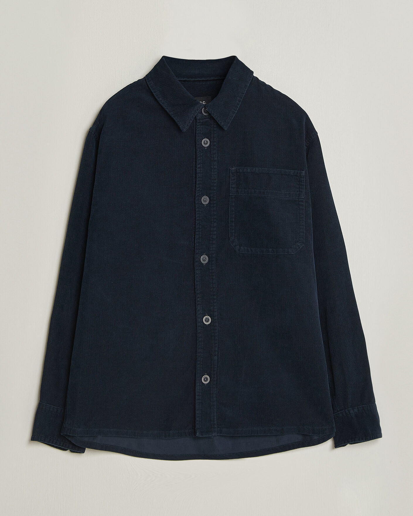 Herr | Skjortor | A.P.C. | Basile Corduroy Overshirt Dark Navy