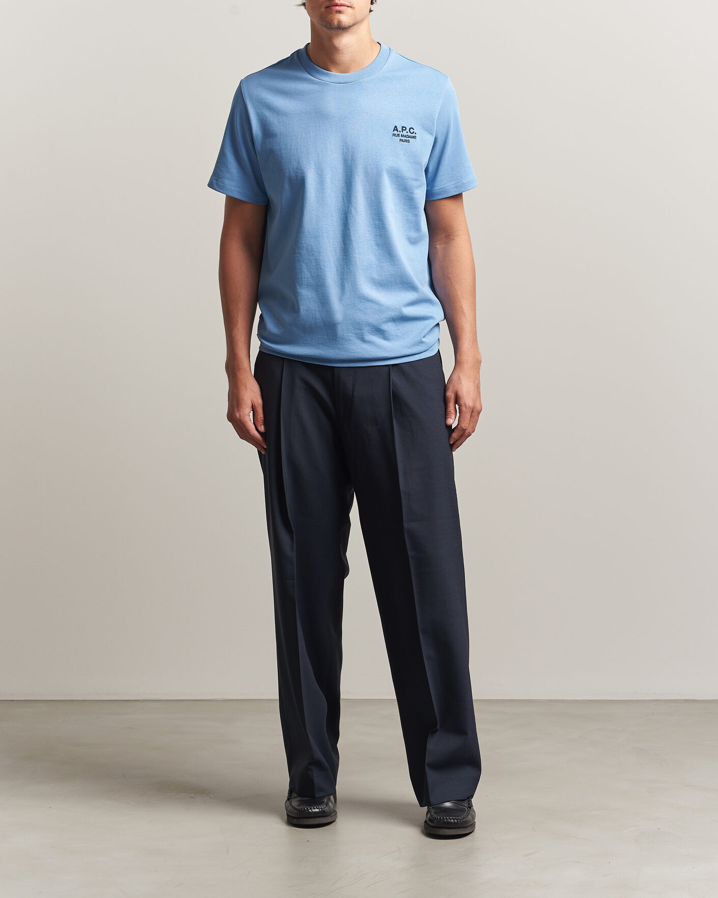 Herr | T-Shirts | A.P.C. | Rue Madame T-Shirt Light Blue
