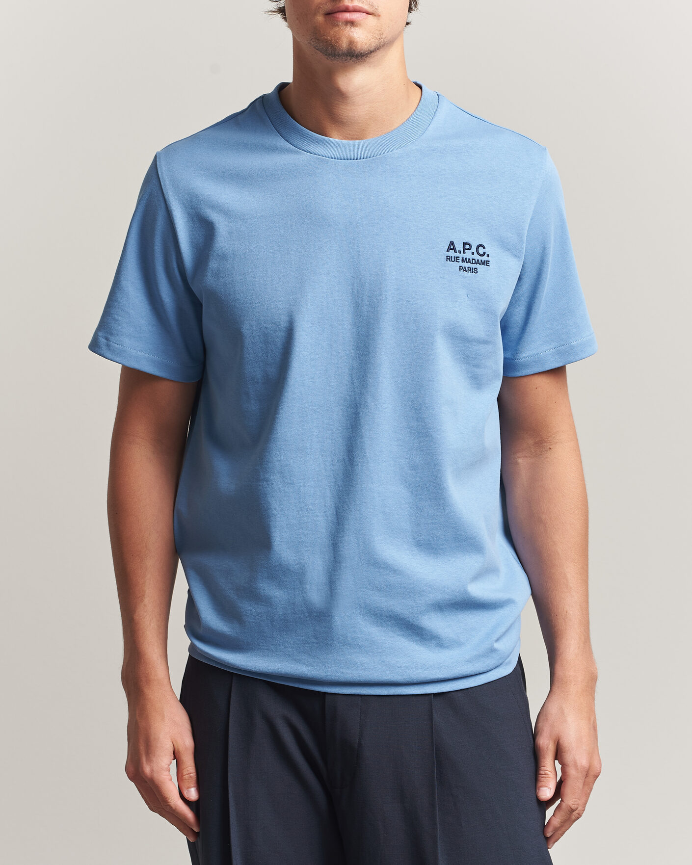 Herr | T-Shirts | A.P.C. | Rue Madame T-Shirt Light Blue