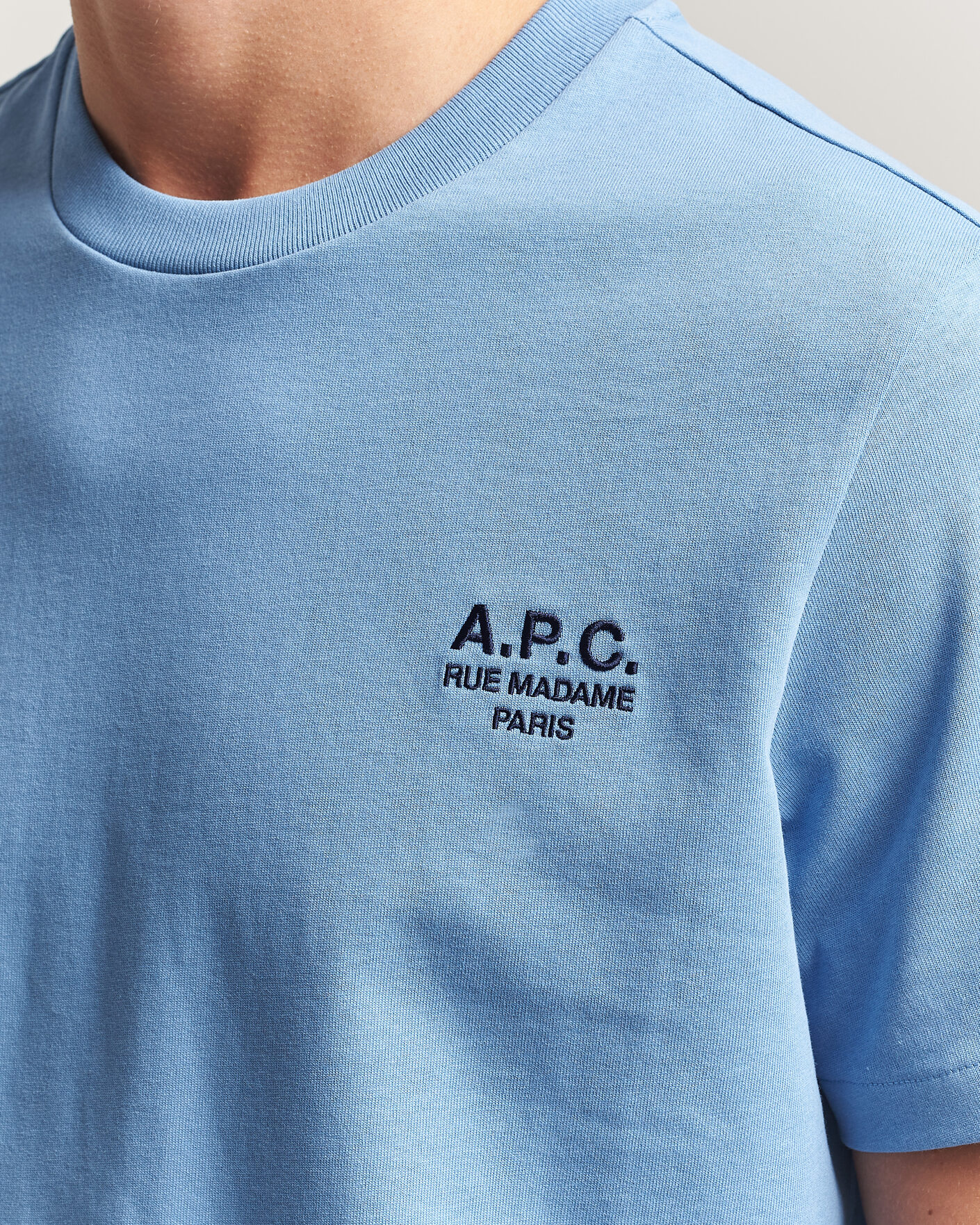 Herr | T-Shirts | A.P.C. | Rue Madame T-Shirt Light Blue