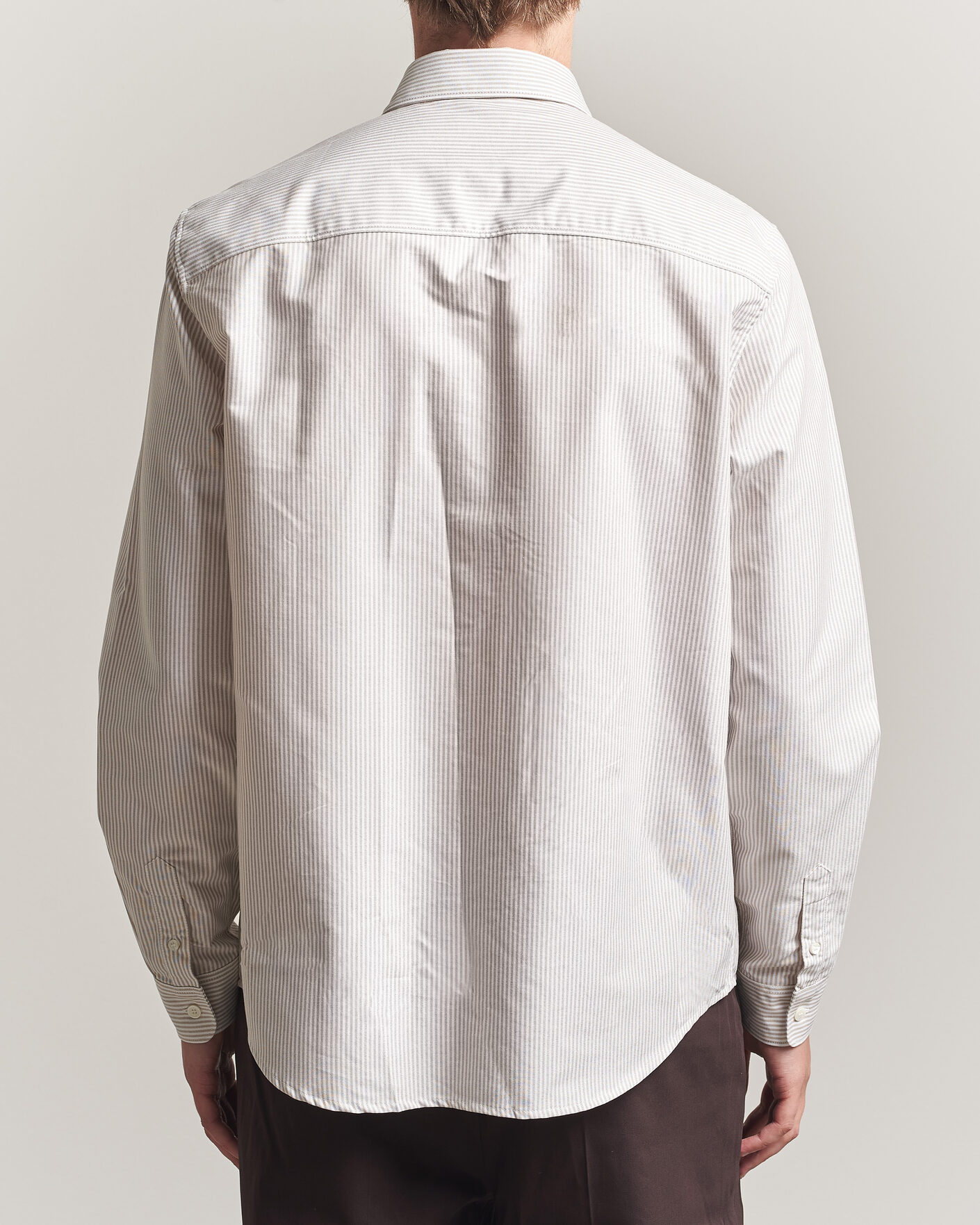 Herr | Skjortor | A.P.C. | Greg Striped Oxford Shirt Beige/White