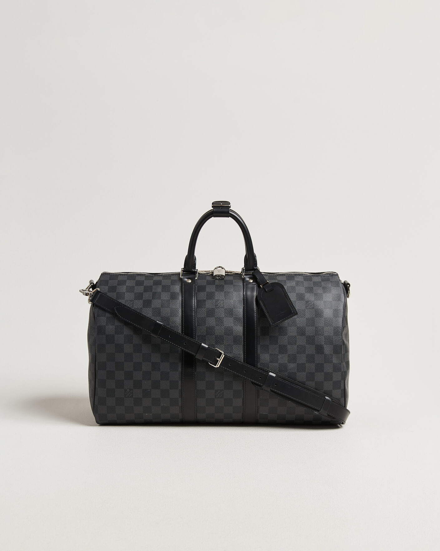 Herr | Pre-Owned & Vintage Bags | Louis Vuitton Pre-Owned | Keepall Bandouliére 45 Damier Graphite