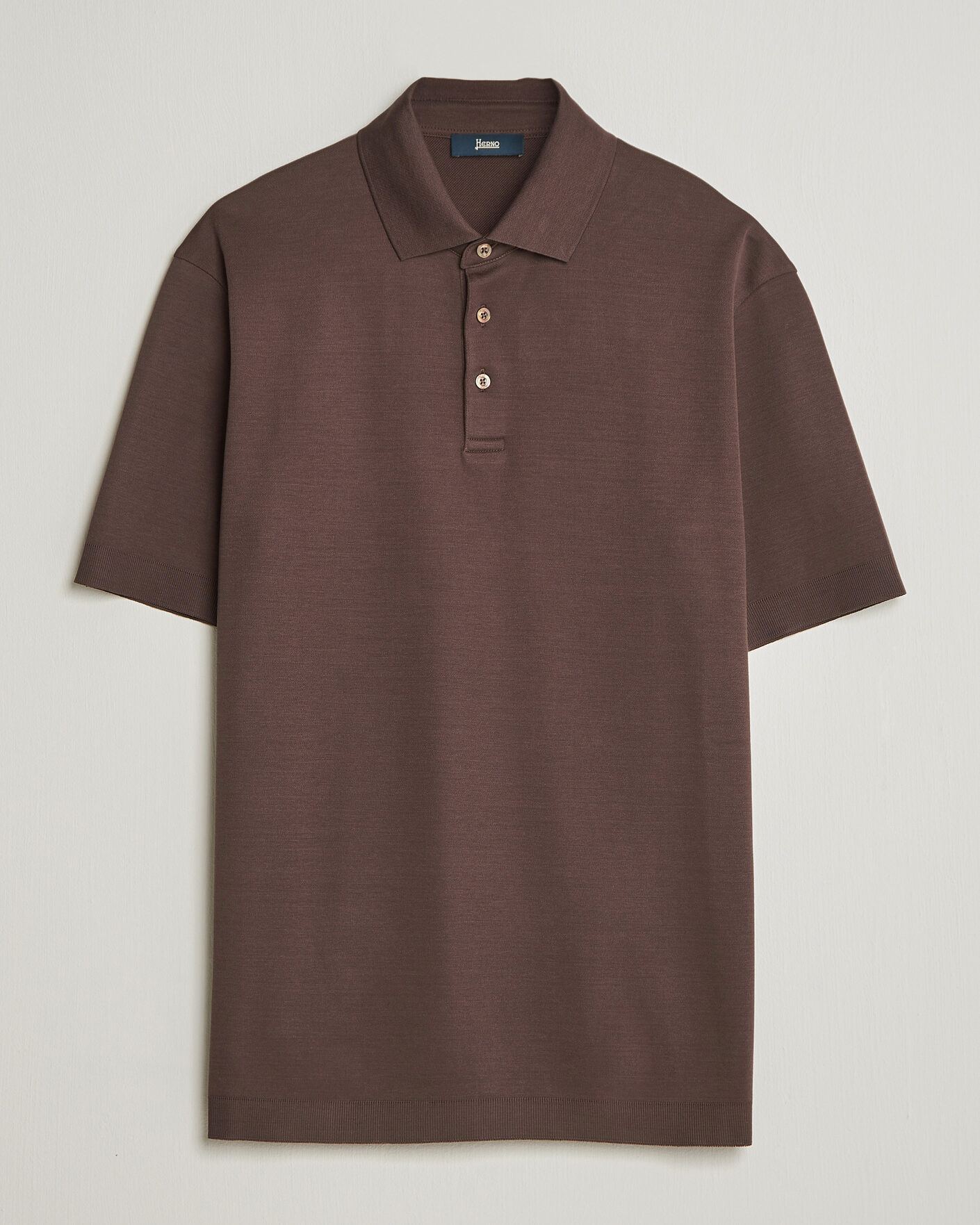 Herr | Pikéer | Herno | Micro Piquet Polo Brown