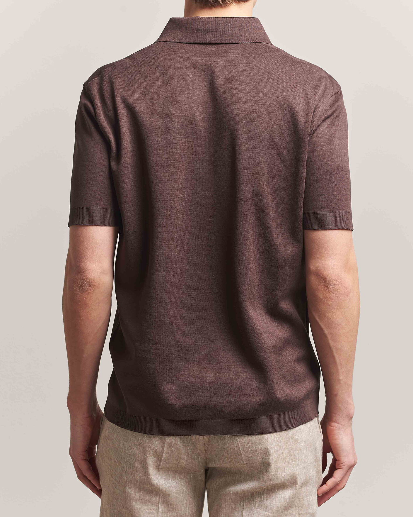 Herr | Pikéer | Herno | Micro Piquet Polo Brown