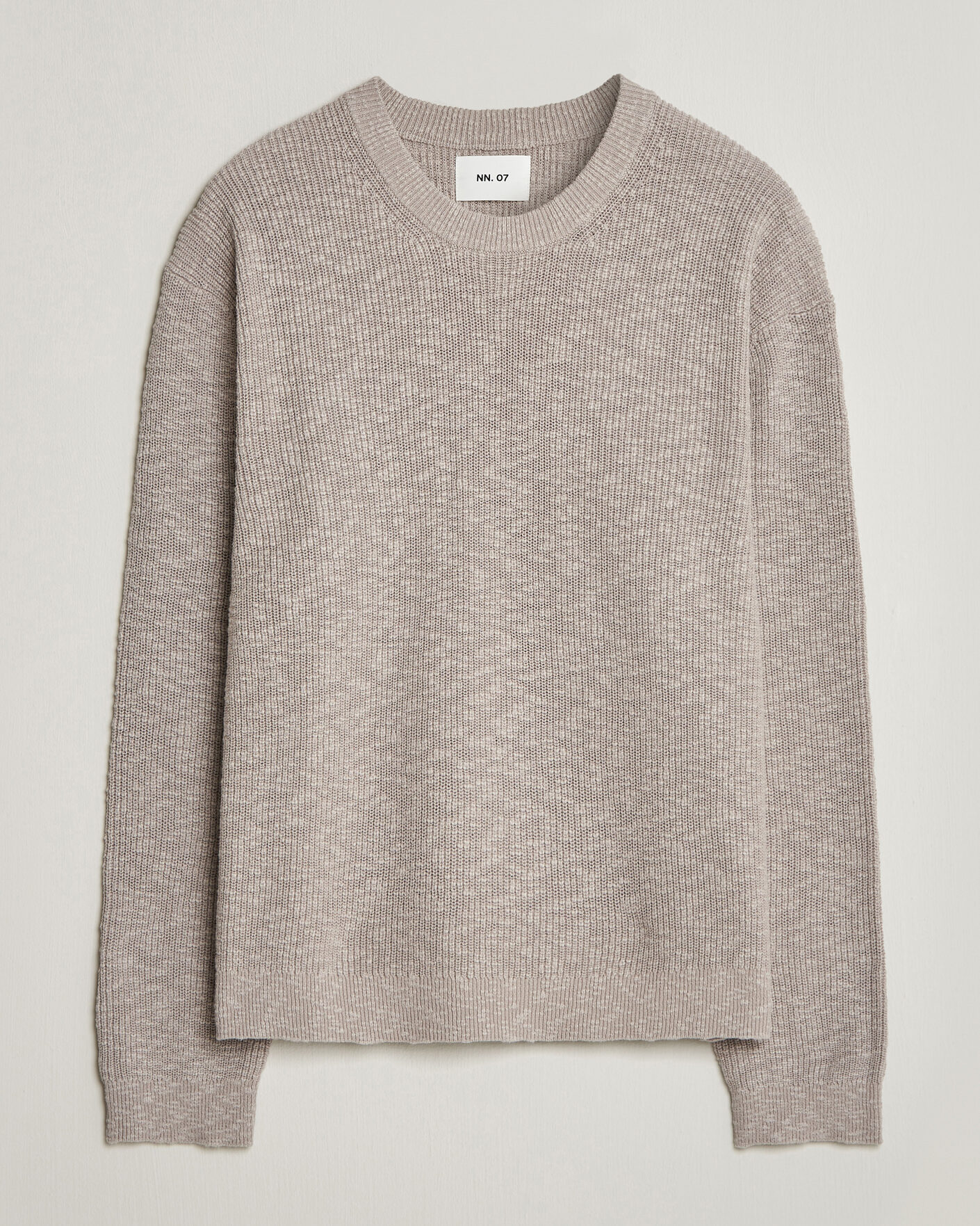 Herr | Tröjor | NN07 | Russell Cotton Knitted Sweater Moon Dust