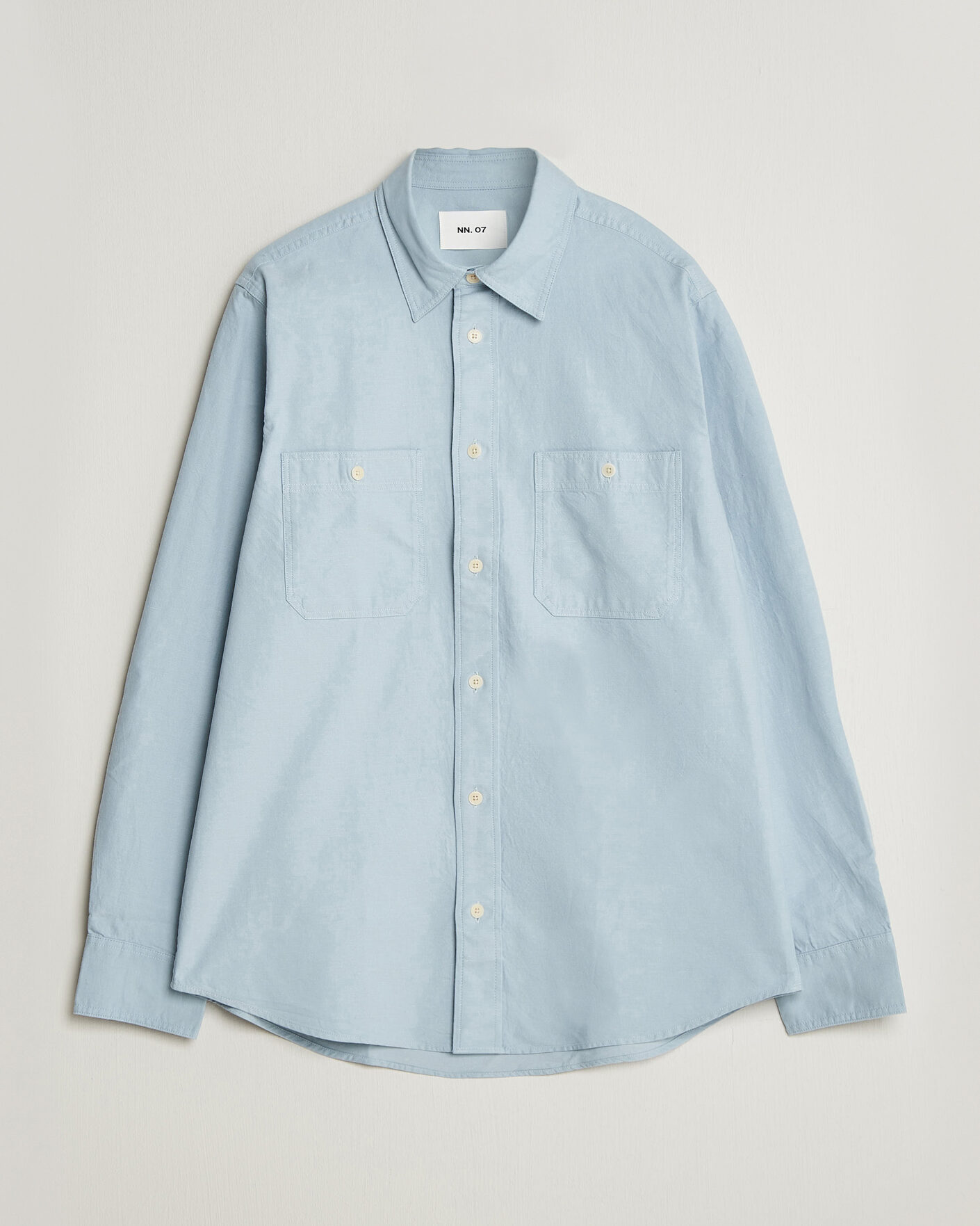 Herr |  | NN07 | Colby Twill Overshirt Sky Mist