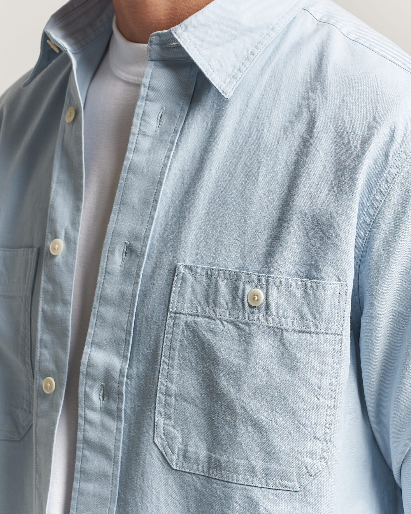 Herr | Skjortor | NN07 | Colby Twill Overshirt Sky Mist