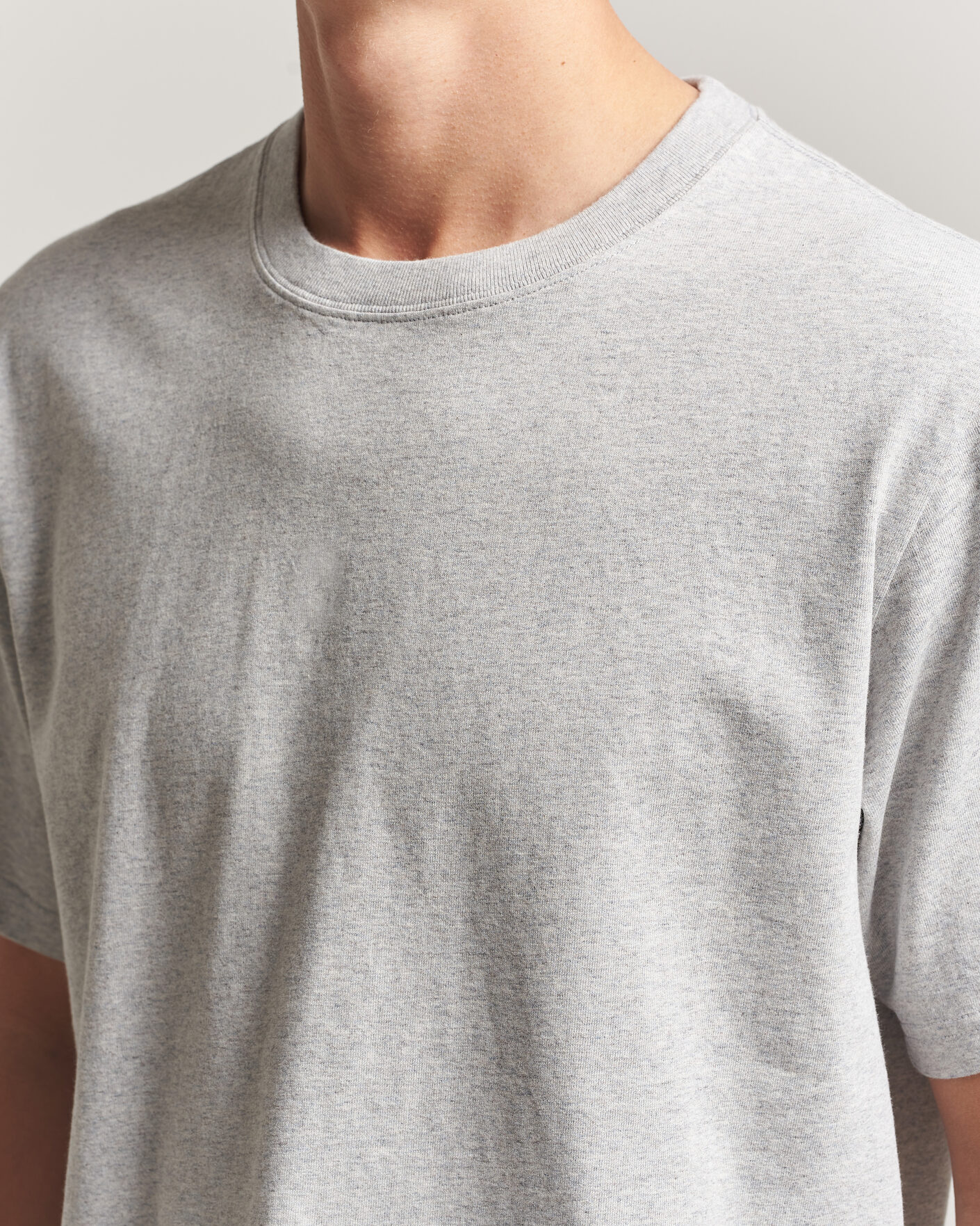 Herr | T-Shirts | NN07 | Jett Printed HQ T-Shirt Grey Melange