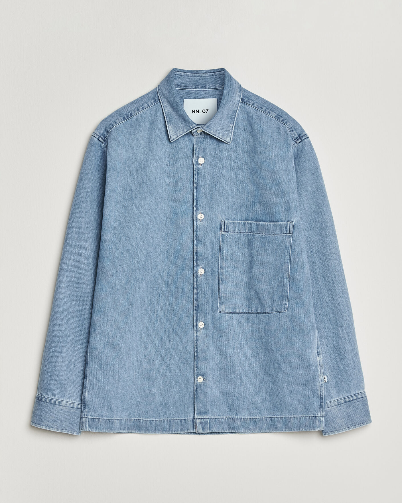 Herr | Skjortor | NN07 | Freddy Denim Overshirt Light Blue