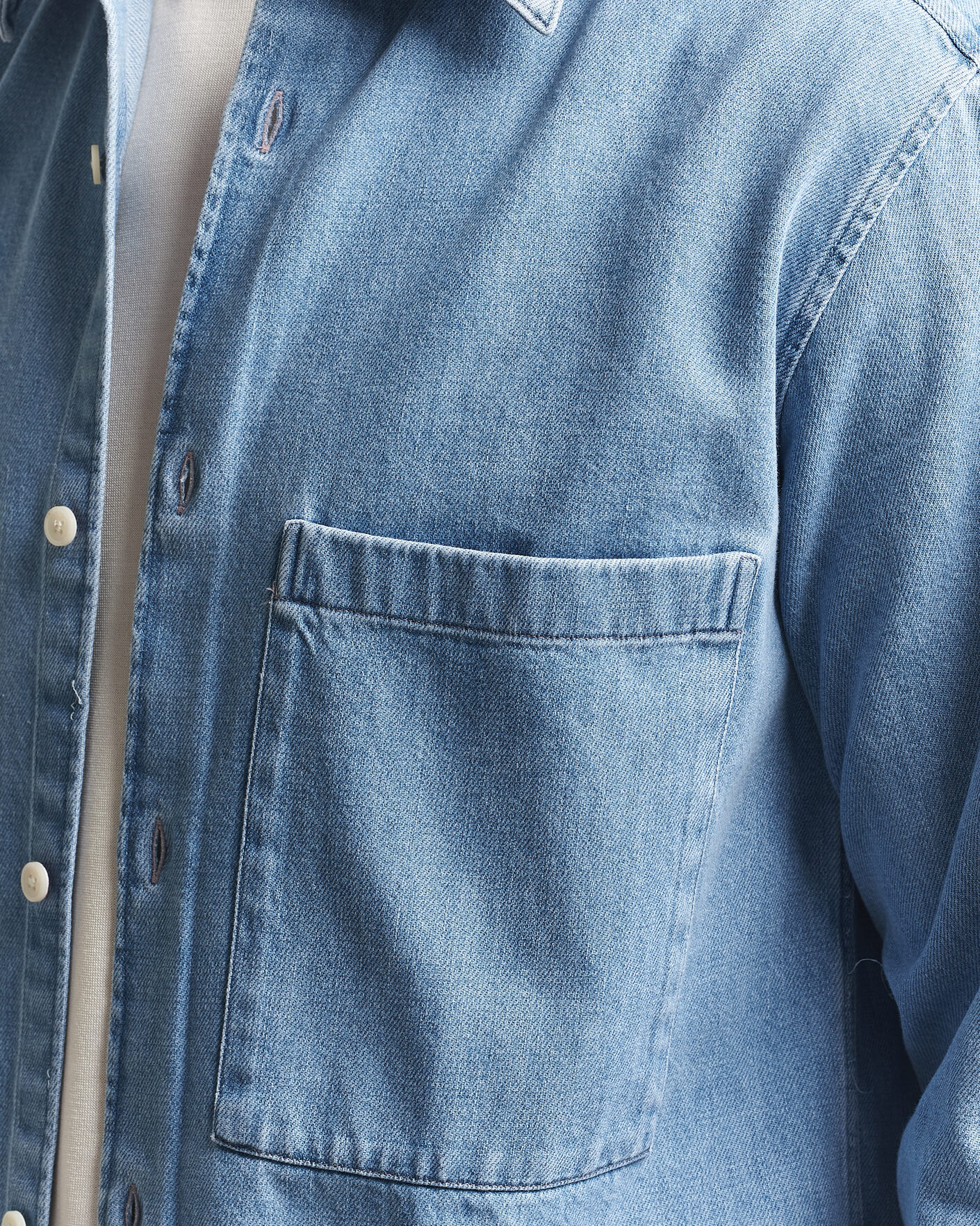 Herr | Skjortor | NN07 | Freddy Denim Overshirt Light Blue