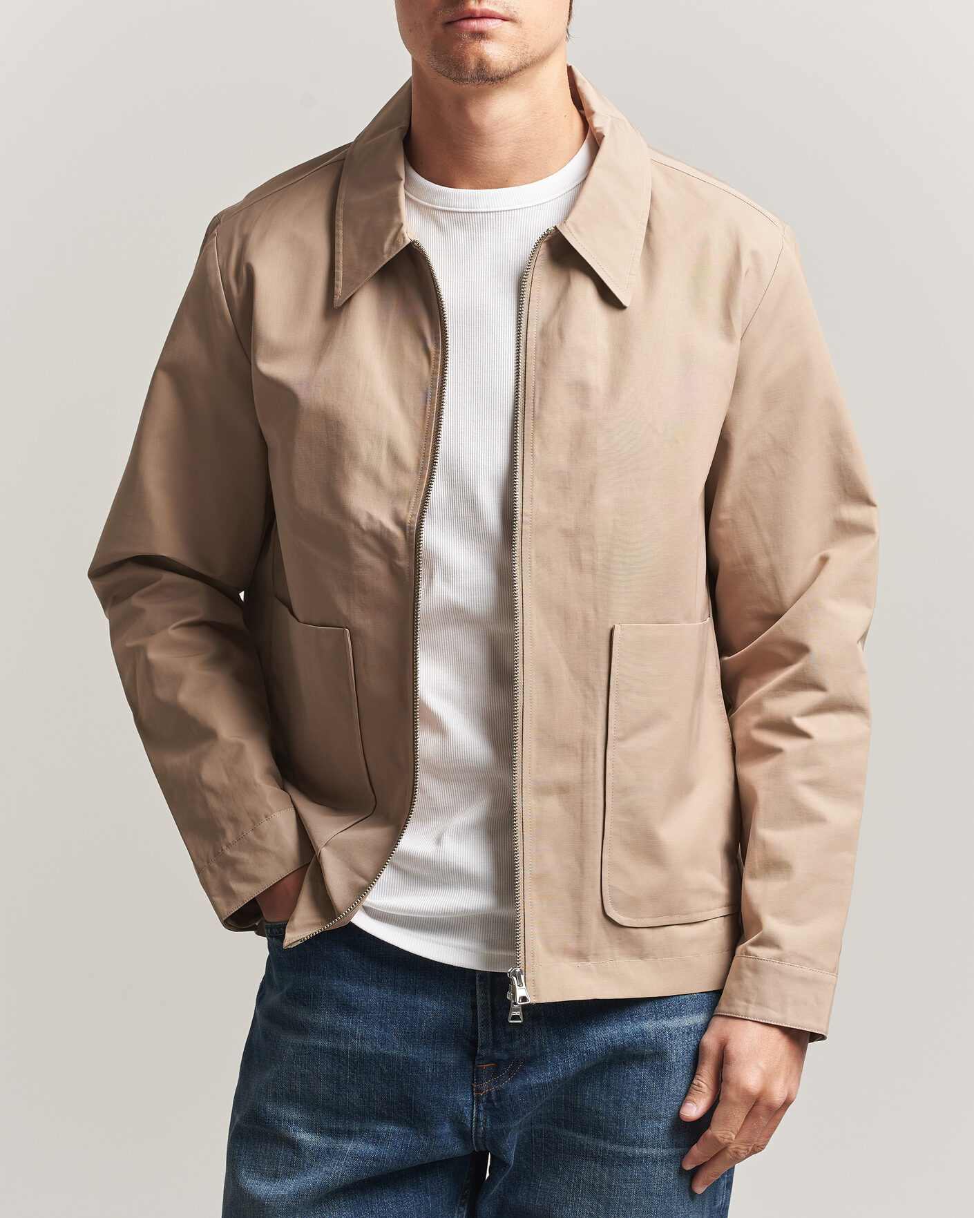 Herr | Jackor | NN07 | Gael Cotton Twill Jacket Desert Khaki