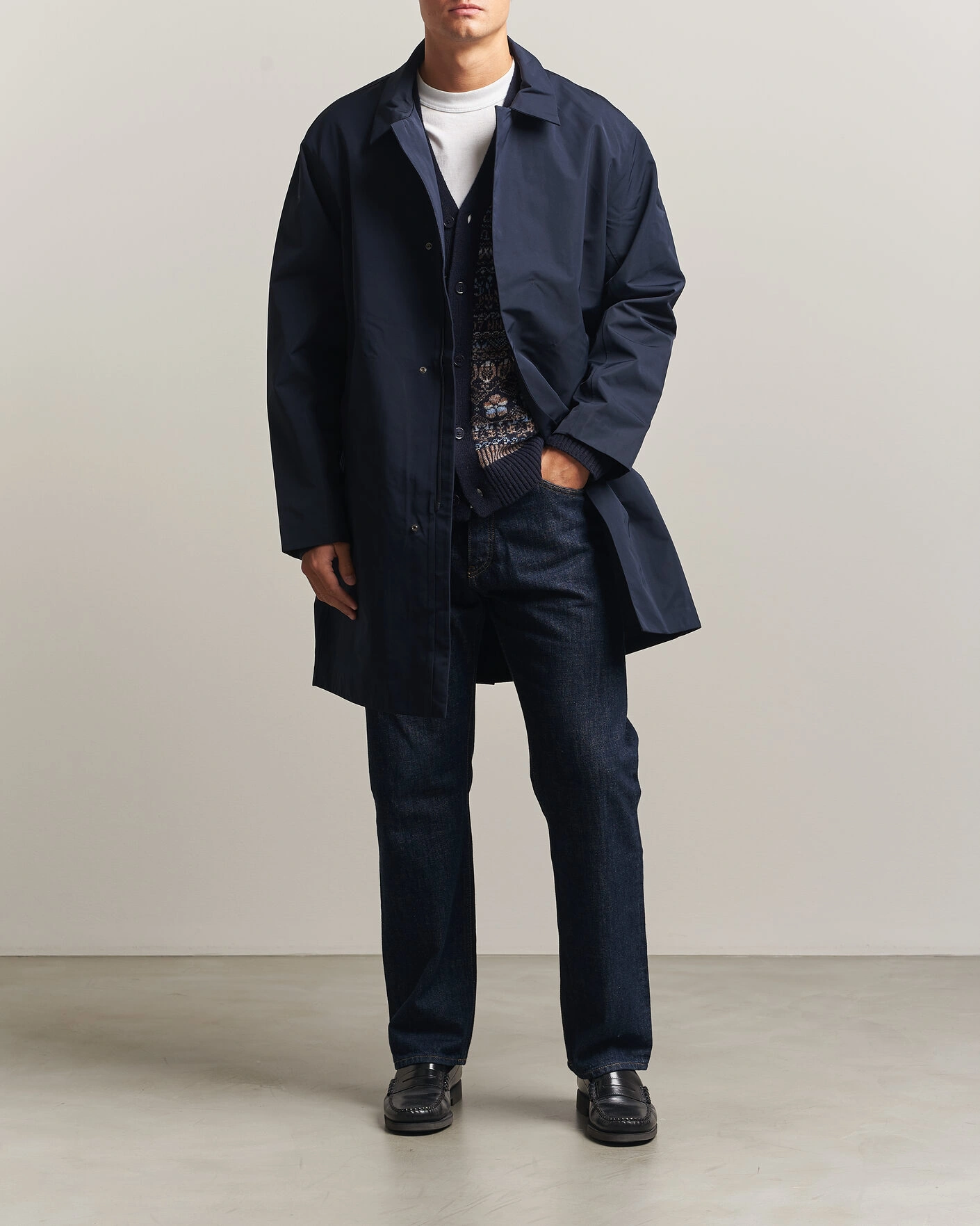 Herr | Jackor | NN07 | Steve Waterproof Coat Deep Navy
