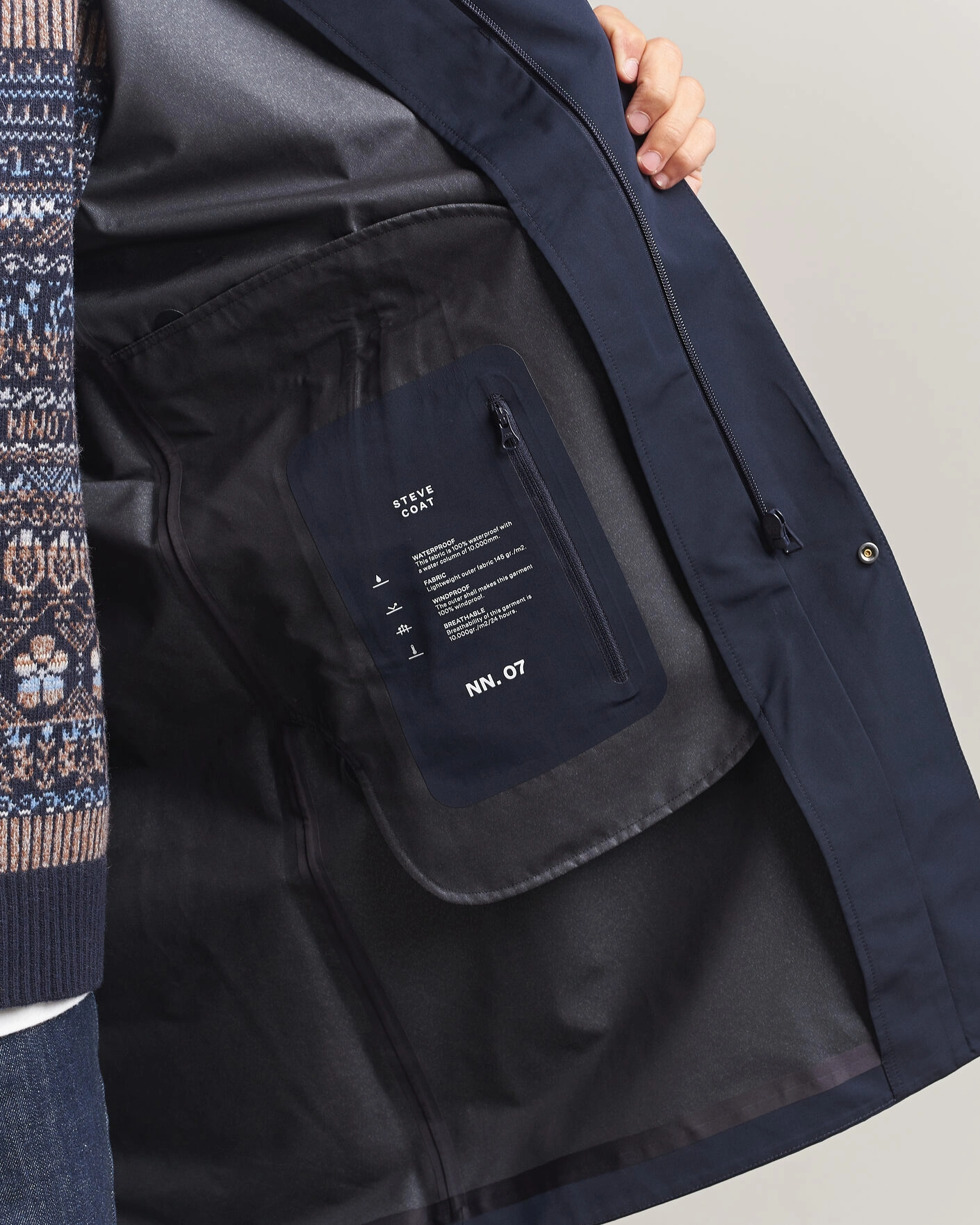 Herr | Jackor | NN07 | Steve Waterproof Coat Deep Navy